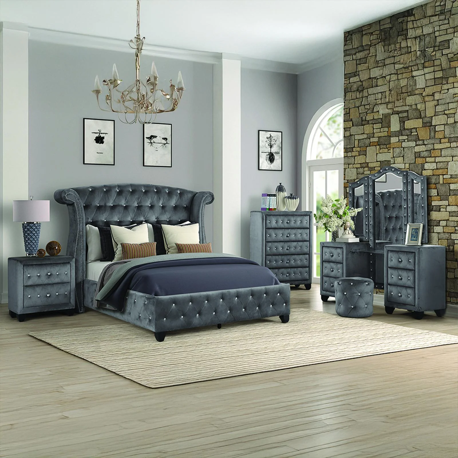 Sophia Queen Vanity 5 Grey - Image 18