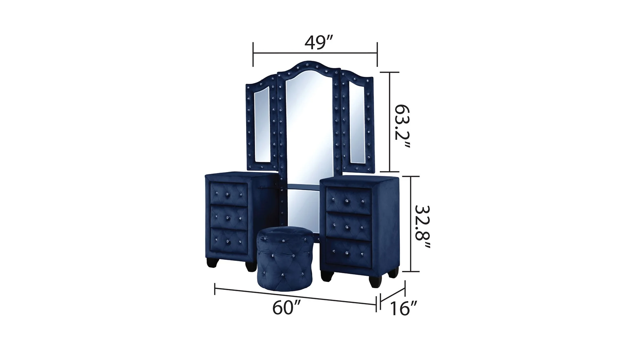 Sophia Vanity Set Blue - Image 6