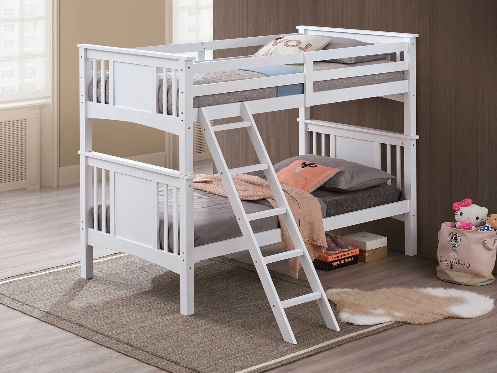 Spring Creek Twin/Twin Bunk Bed, White