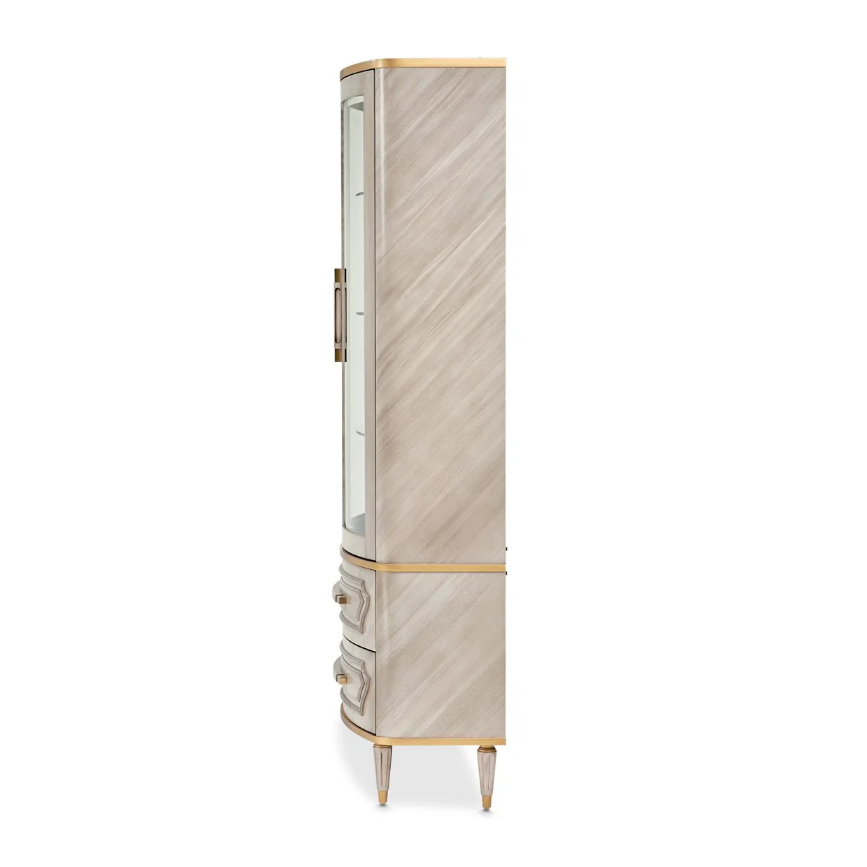 St. Charles Display Cabinet - Dove Gray - Image 2