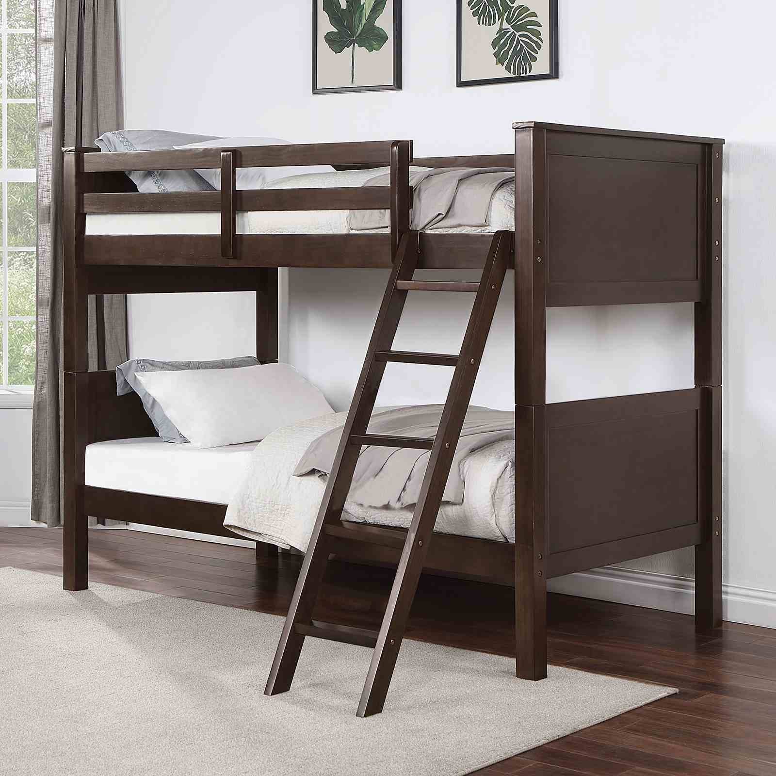 Stamos Twin/Twin Bunk Bed, Walnut