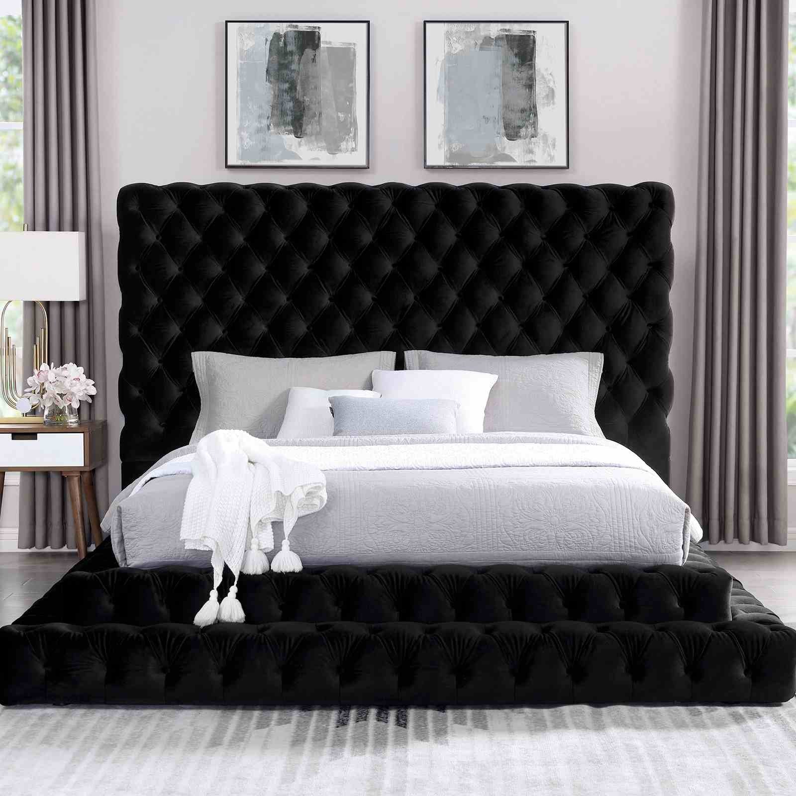 Stefania Queen Bed, Black - Image 3
