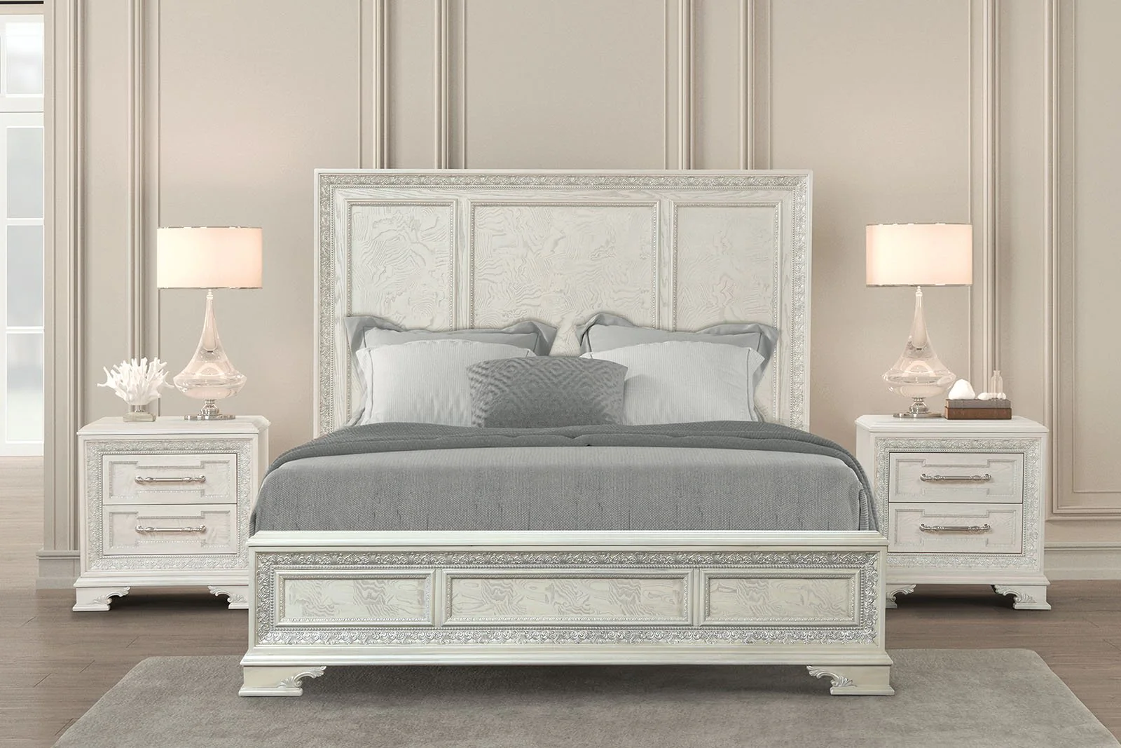 Stella Mia 5 Pc. Queen Panel Bedroom Set w/ Chest - Image 2