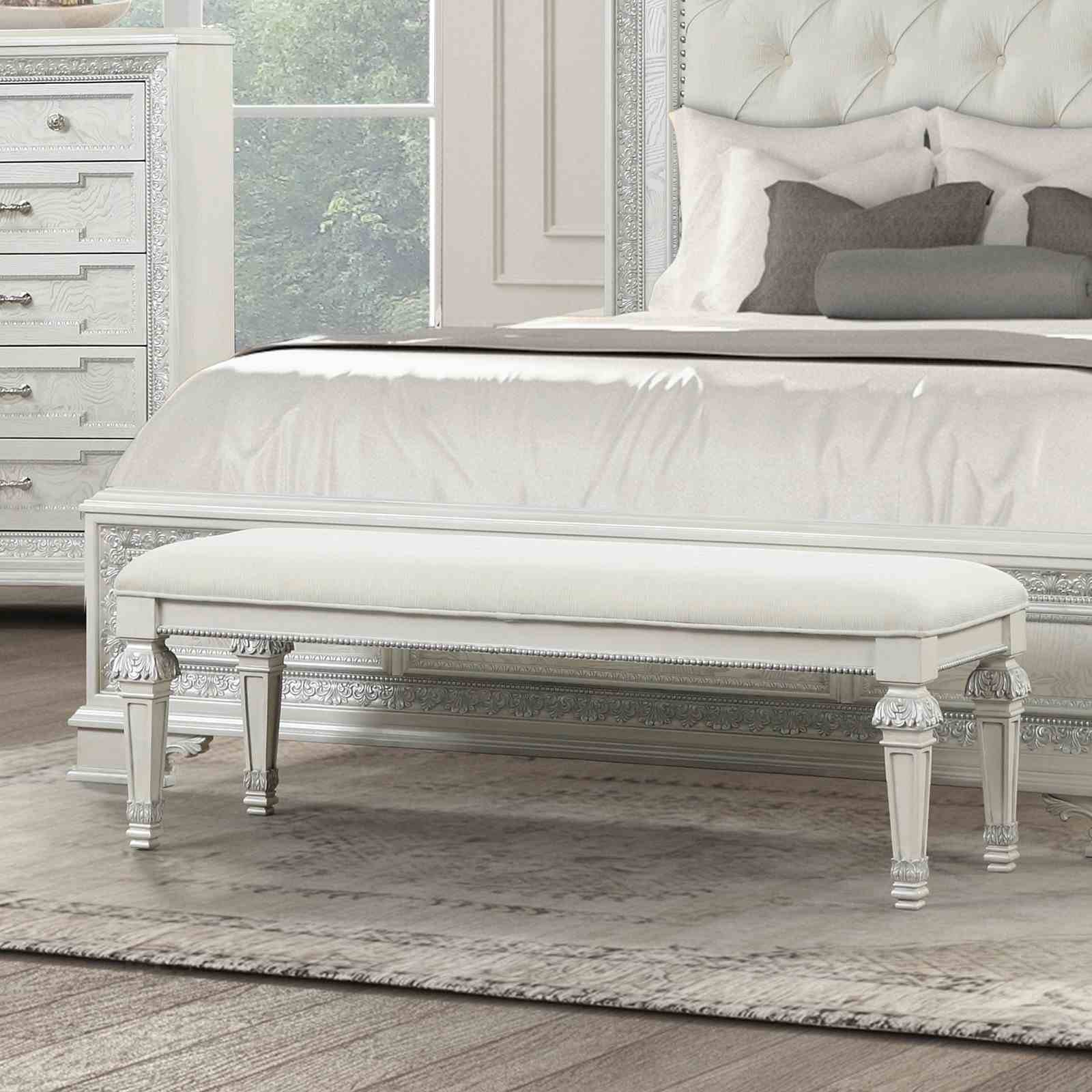 Stella Mia Bench, Creamy White