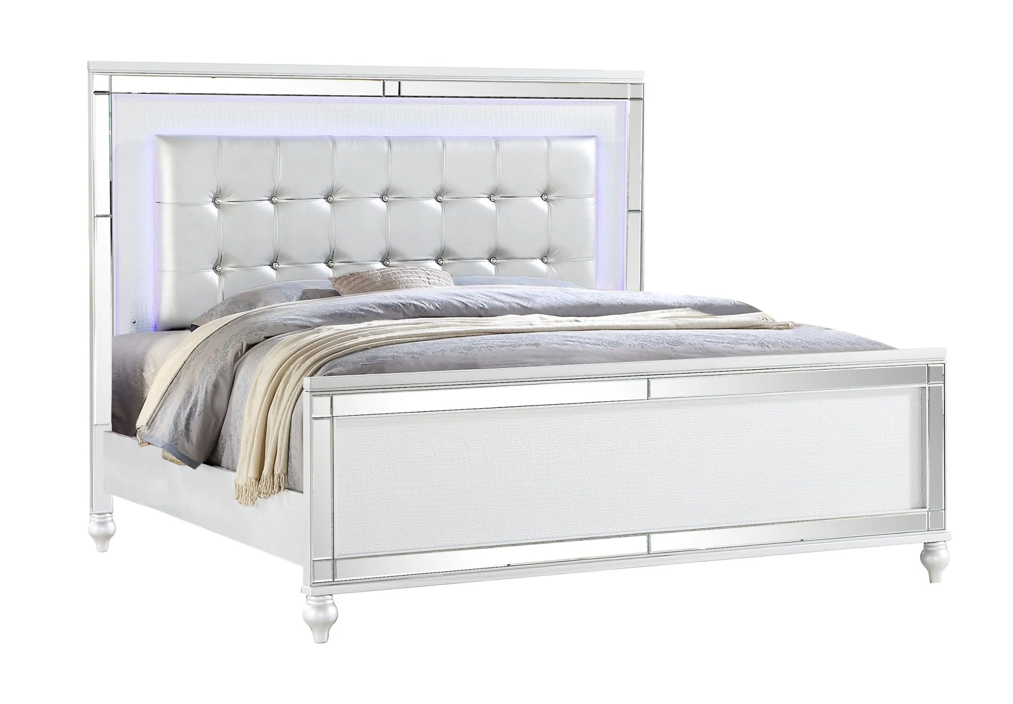 Sterling 4 Pc Queen Bed White - Image 3