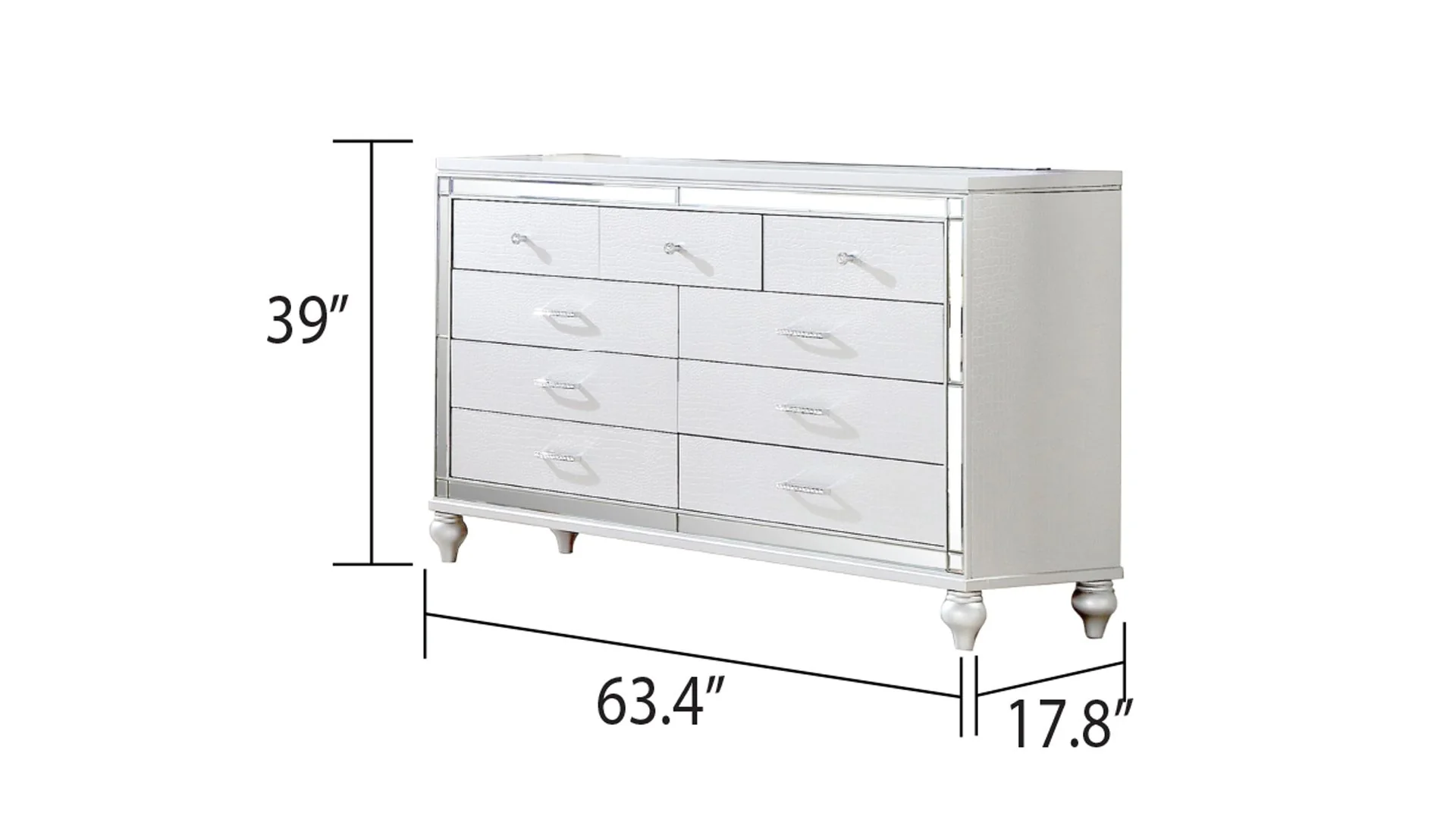 Sterling 4 Pc Queen Bed White - Image 6