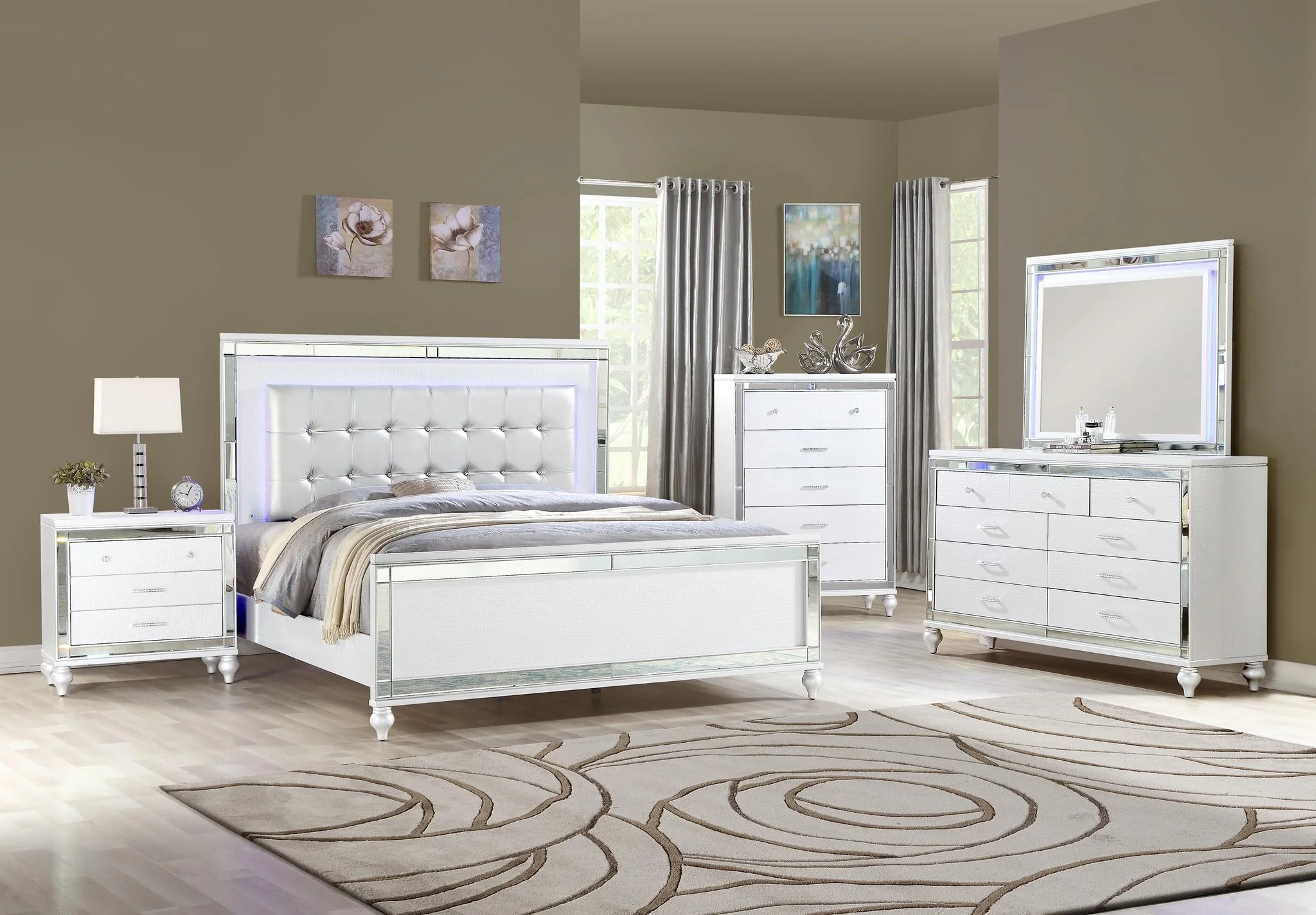 Sterling 5 Pc Full Bed White