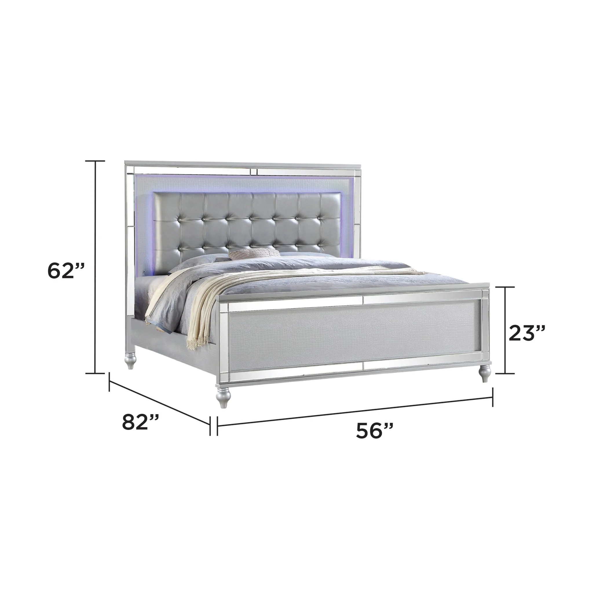 Sterling Full Bed Silver - Image 4