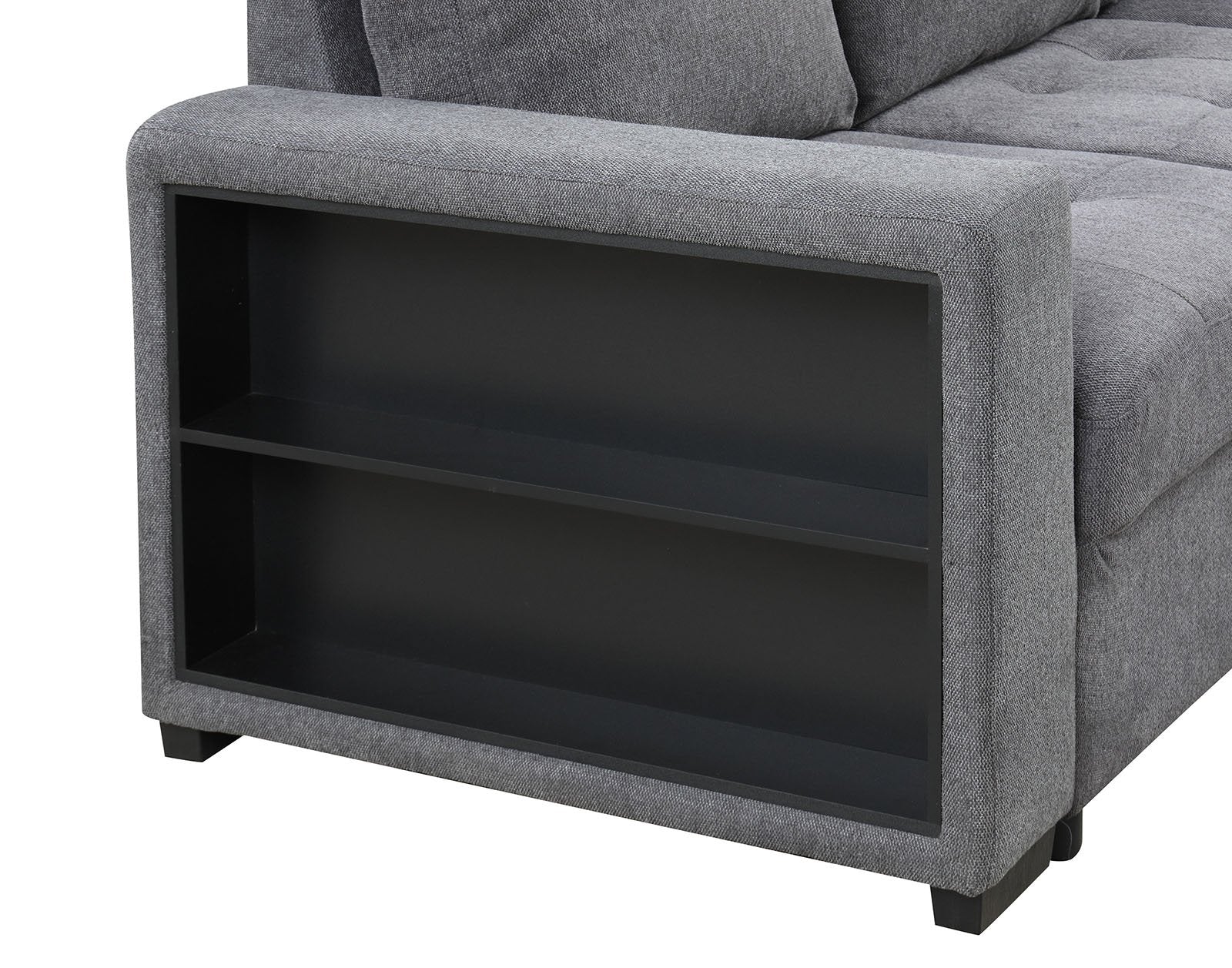 Stockwell Sleeper Sofa Sectional, Dark Gray - Image 6