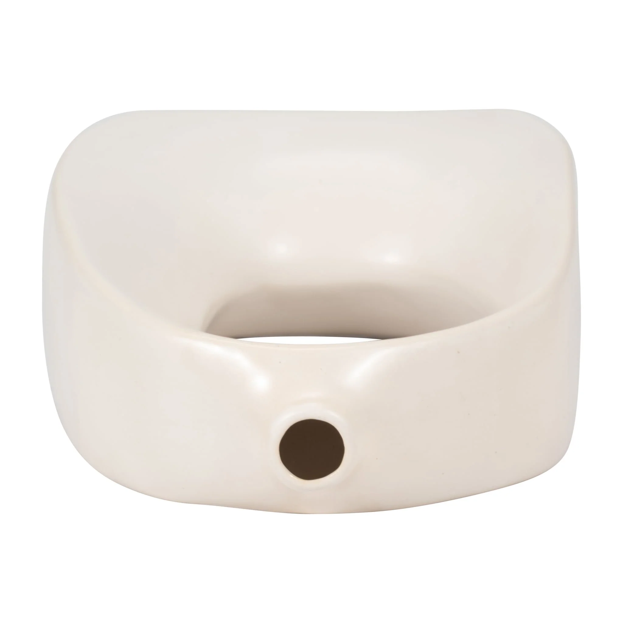 Stoneware 11" Curvy Cut-out Vase, Cotton - Image 6