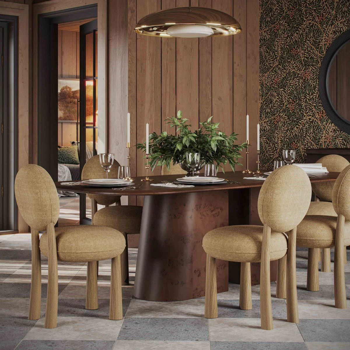 Sulley Honey Tan Perfomance Basketweave Dining Chair - Image 2