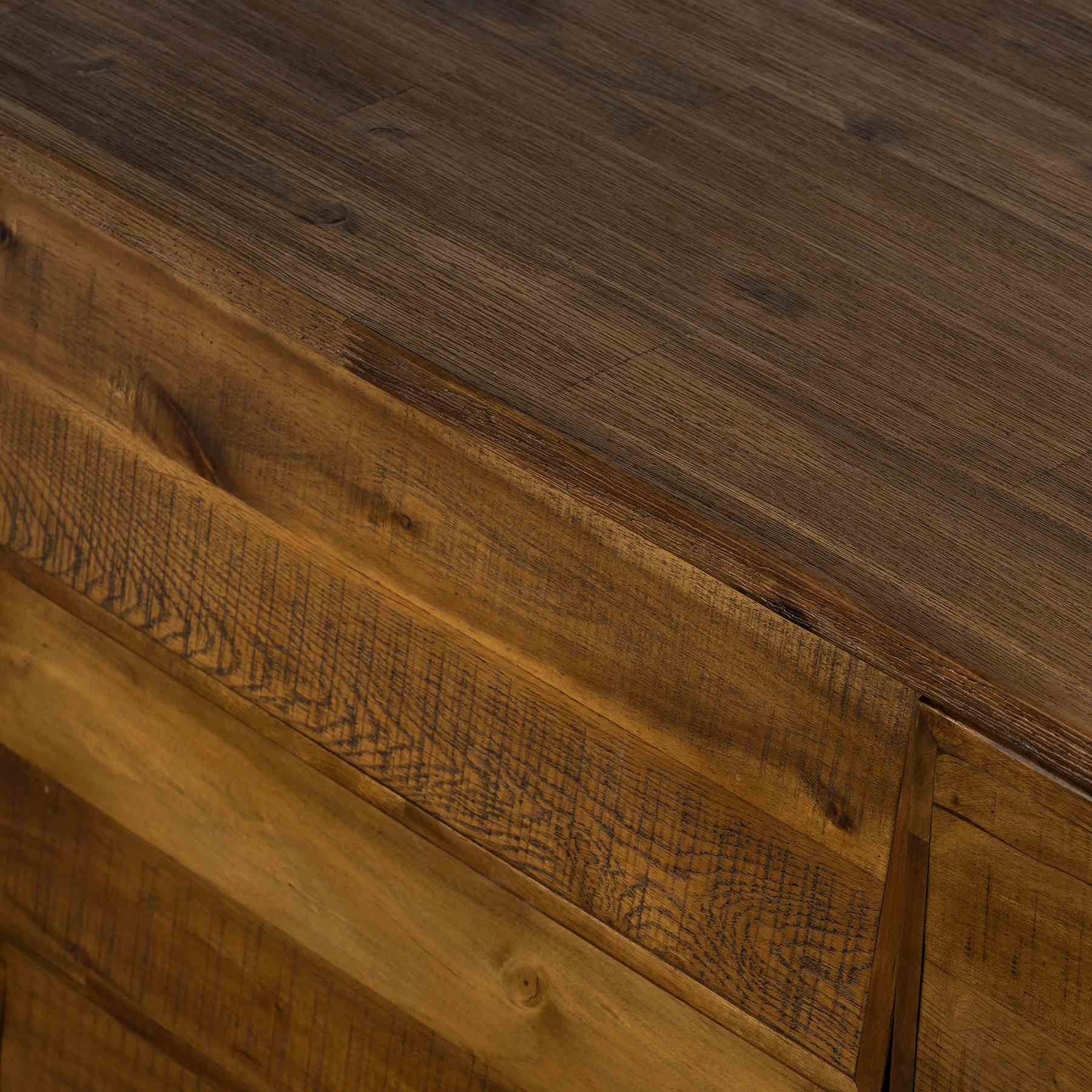 Superb Rustic Oak Buffet Cabinet - Image 9