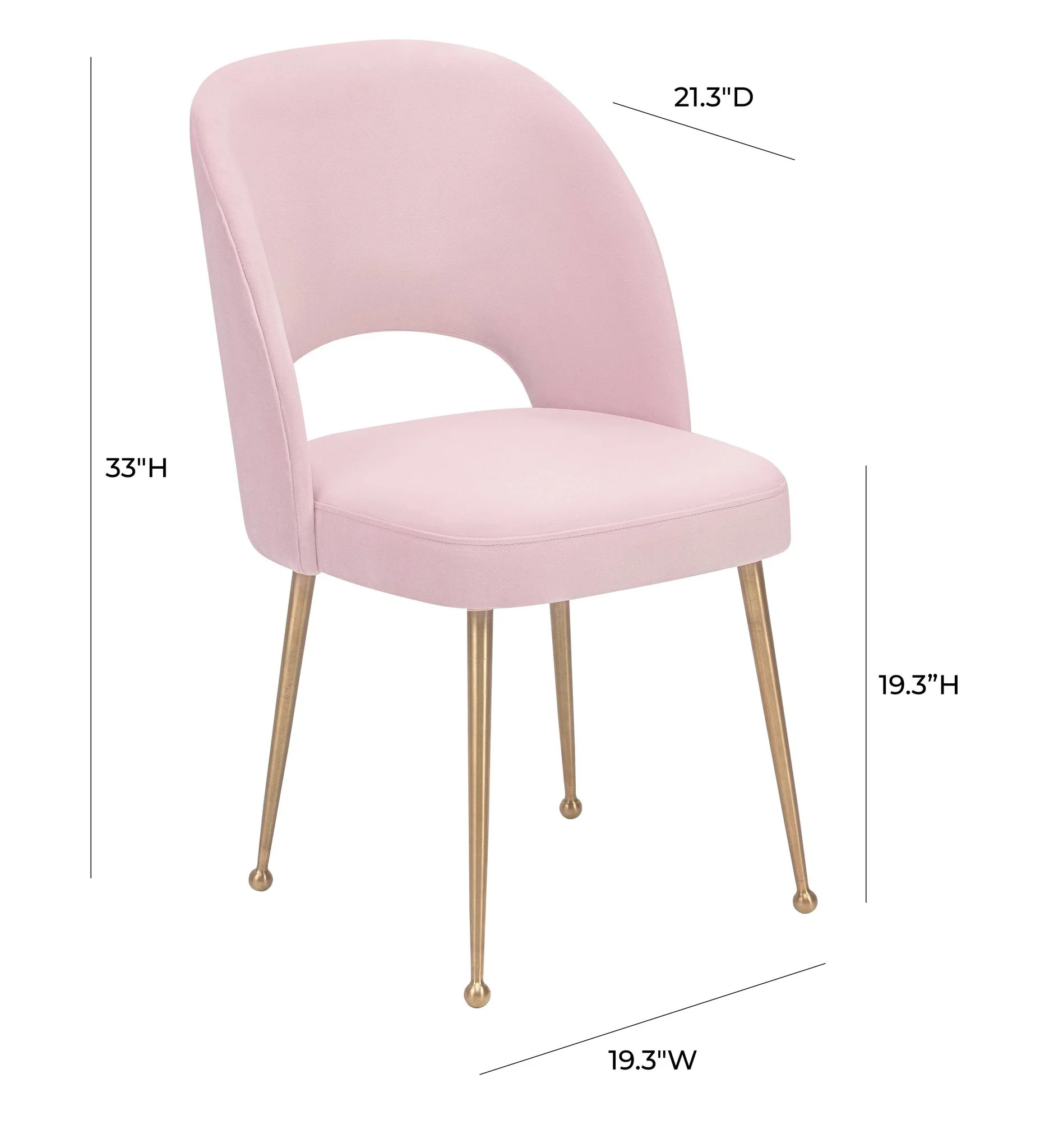 Swell Blush Velvet Chair - Image 7