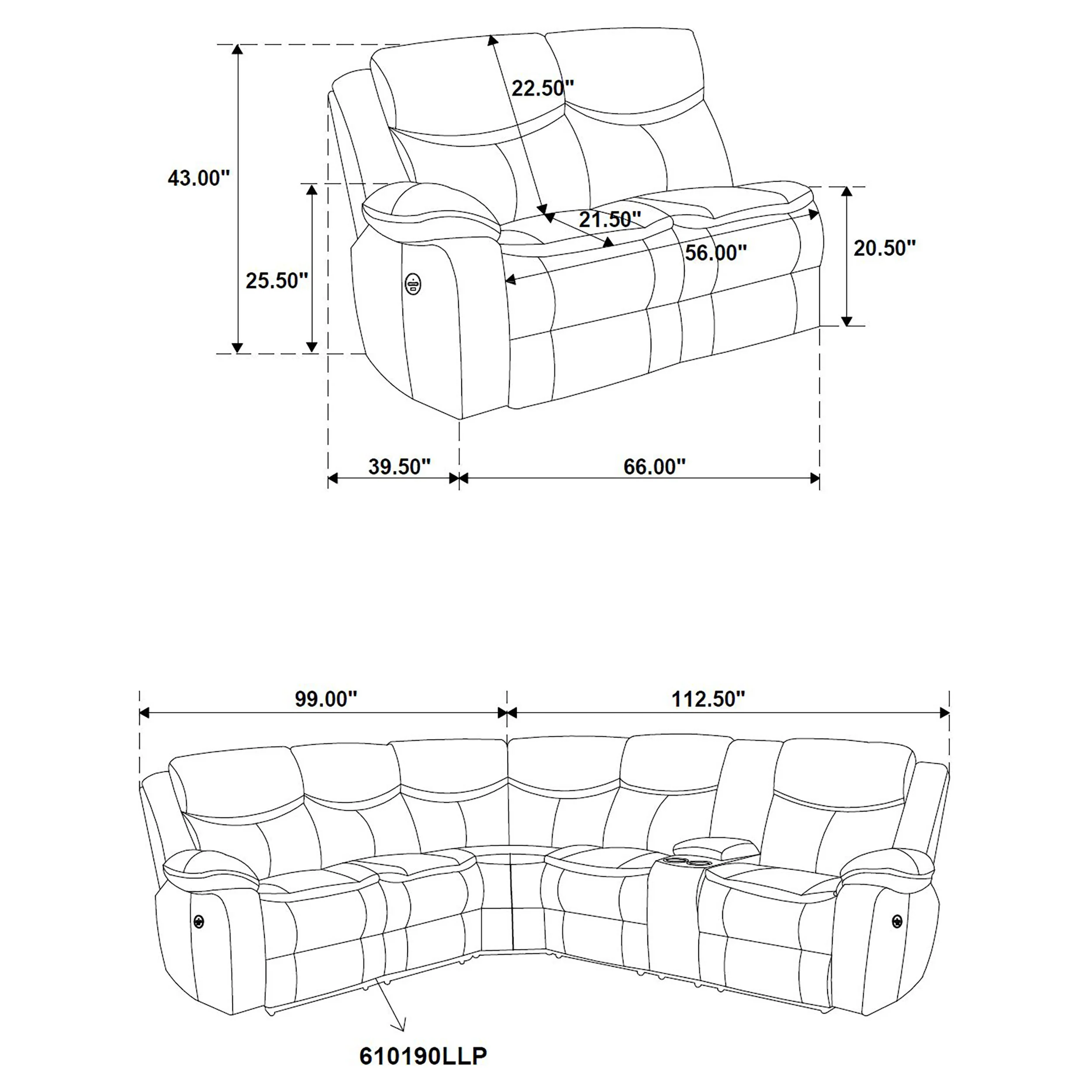 Sycamore Power Reclining Sectional Sofa - Image 12