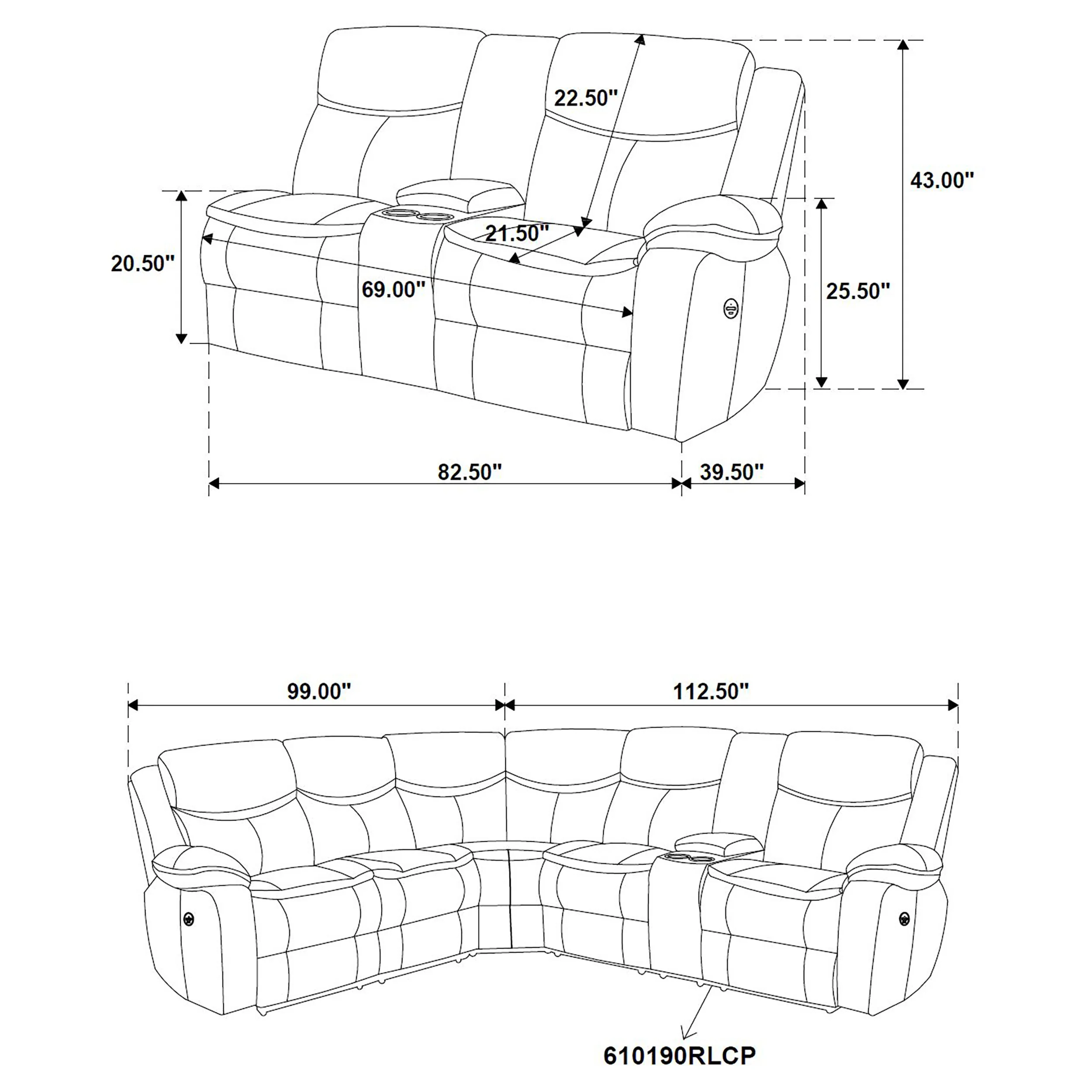 Sycamore Power Reclining Sectional Sofa - Image 14