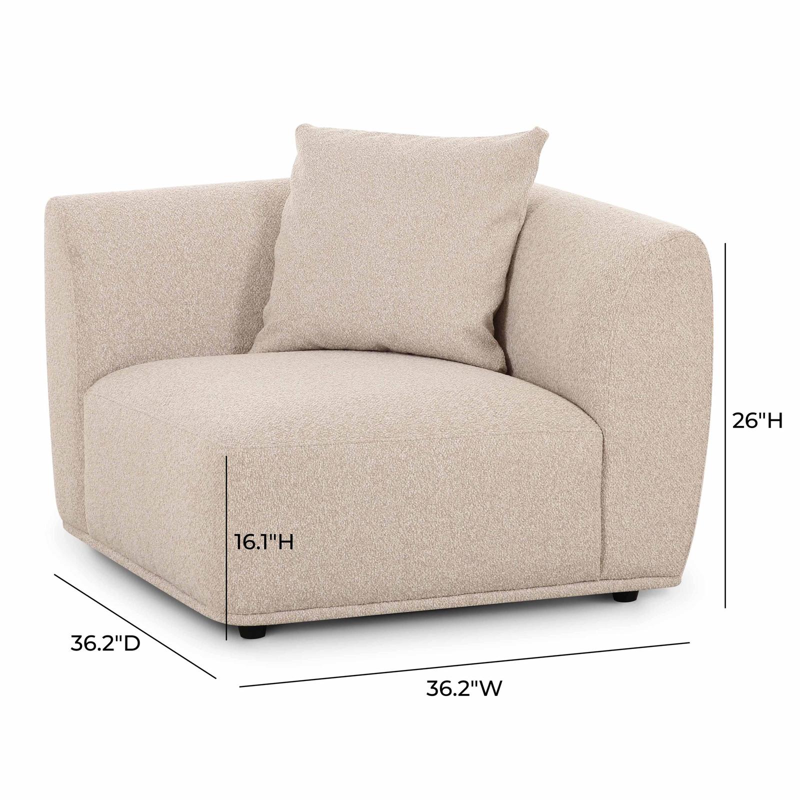 Sylvie Cream Boucle Corner Chair - Image 5