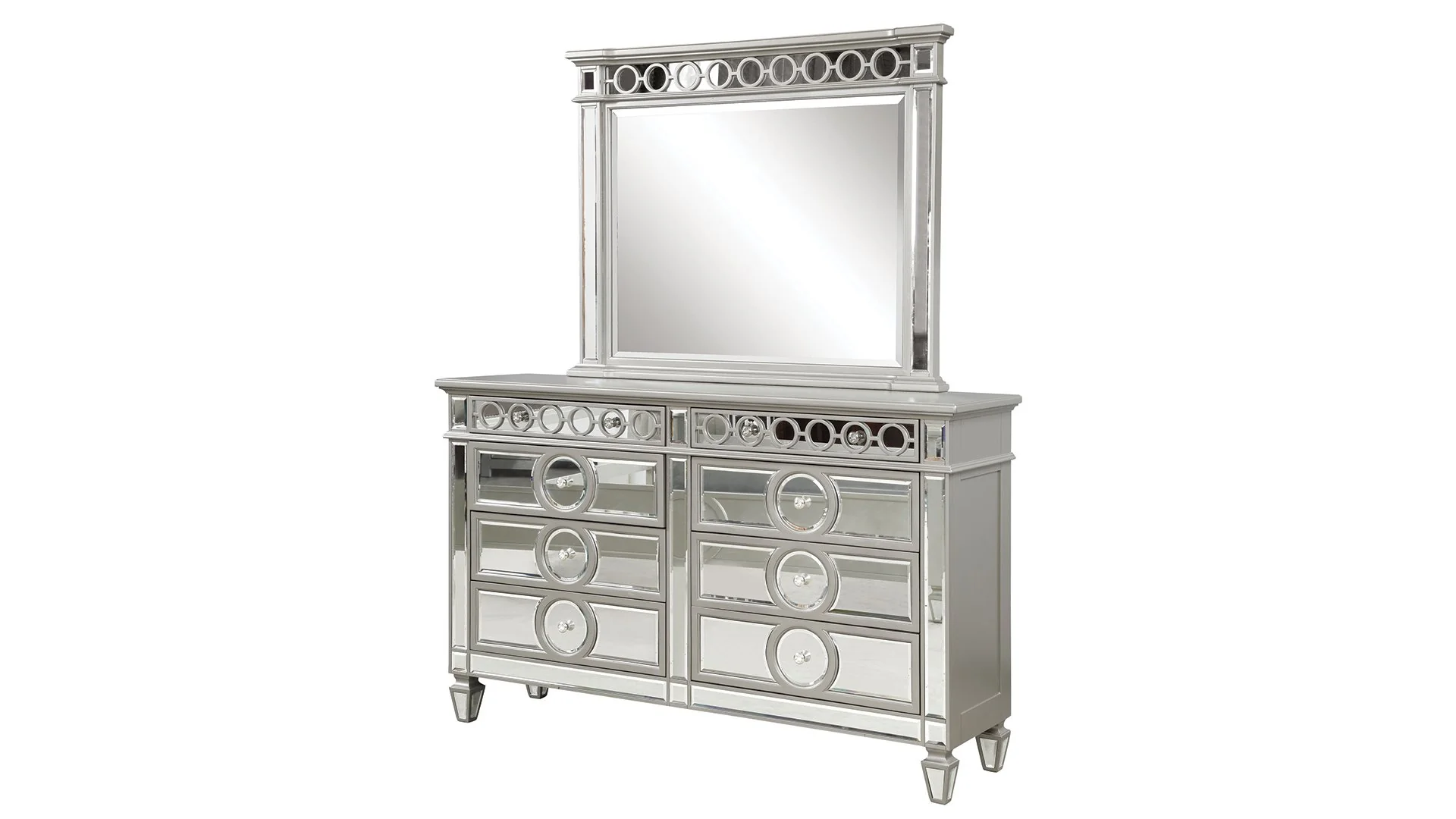 Symphony 4 Pc Queen Bed Silver - Image 11
