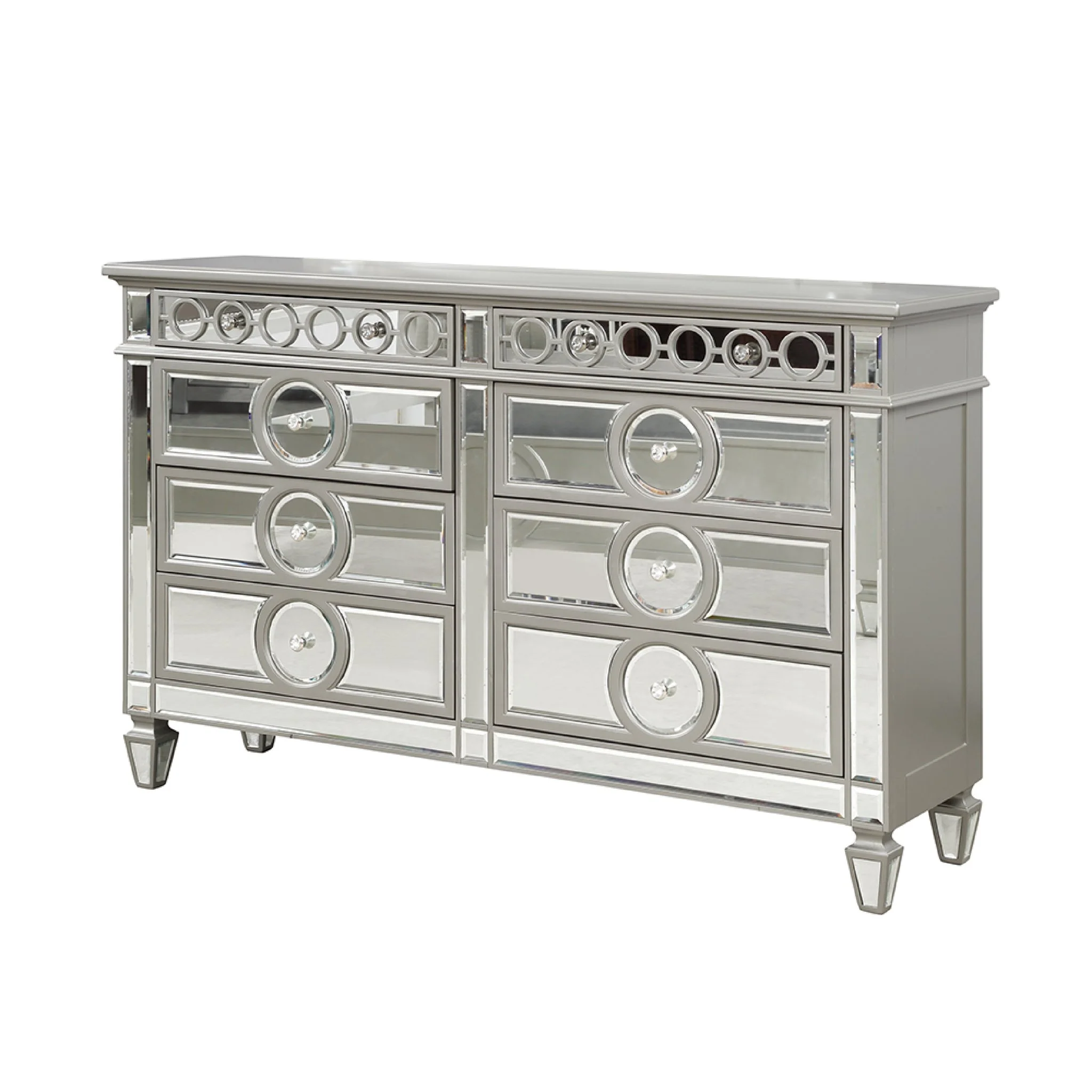 Symphony 4 Pc Queen Bed Silver - Image 5