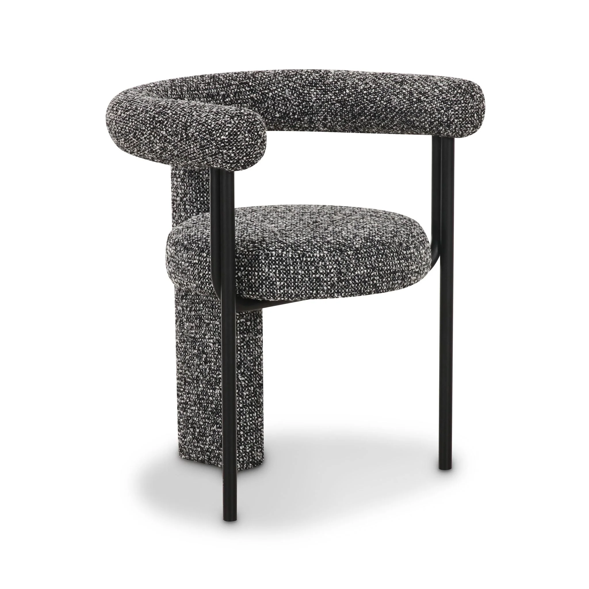 Synn Black Performance Boucle Dining Chair - Image 3