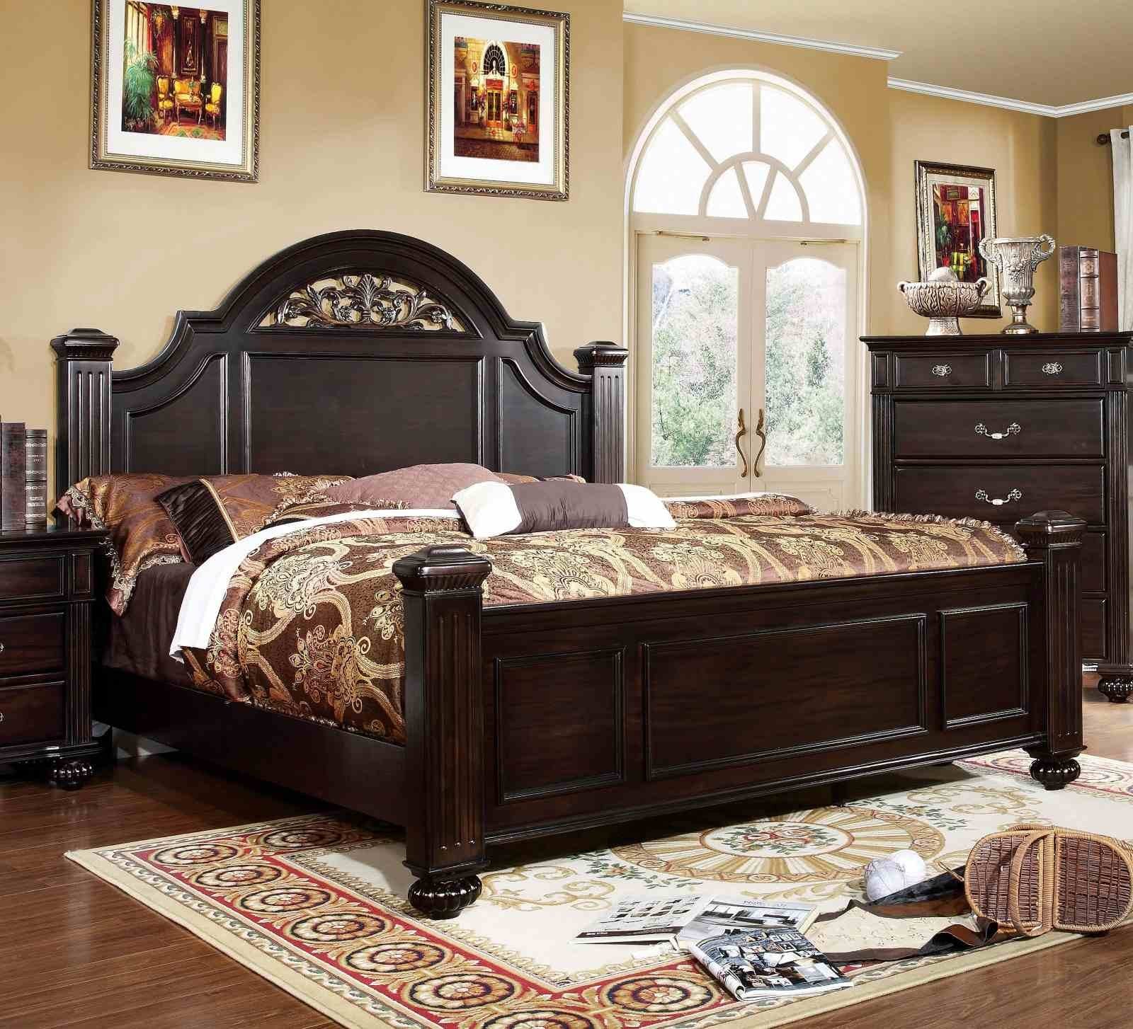 Syracuse Cal.King Bed, Dark Walnut