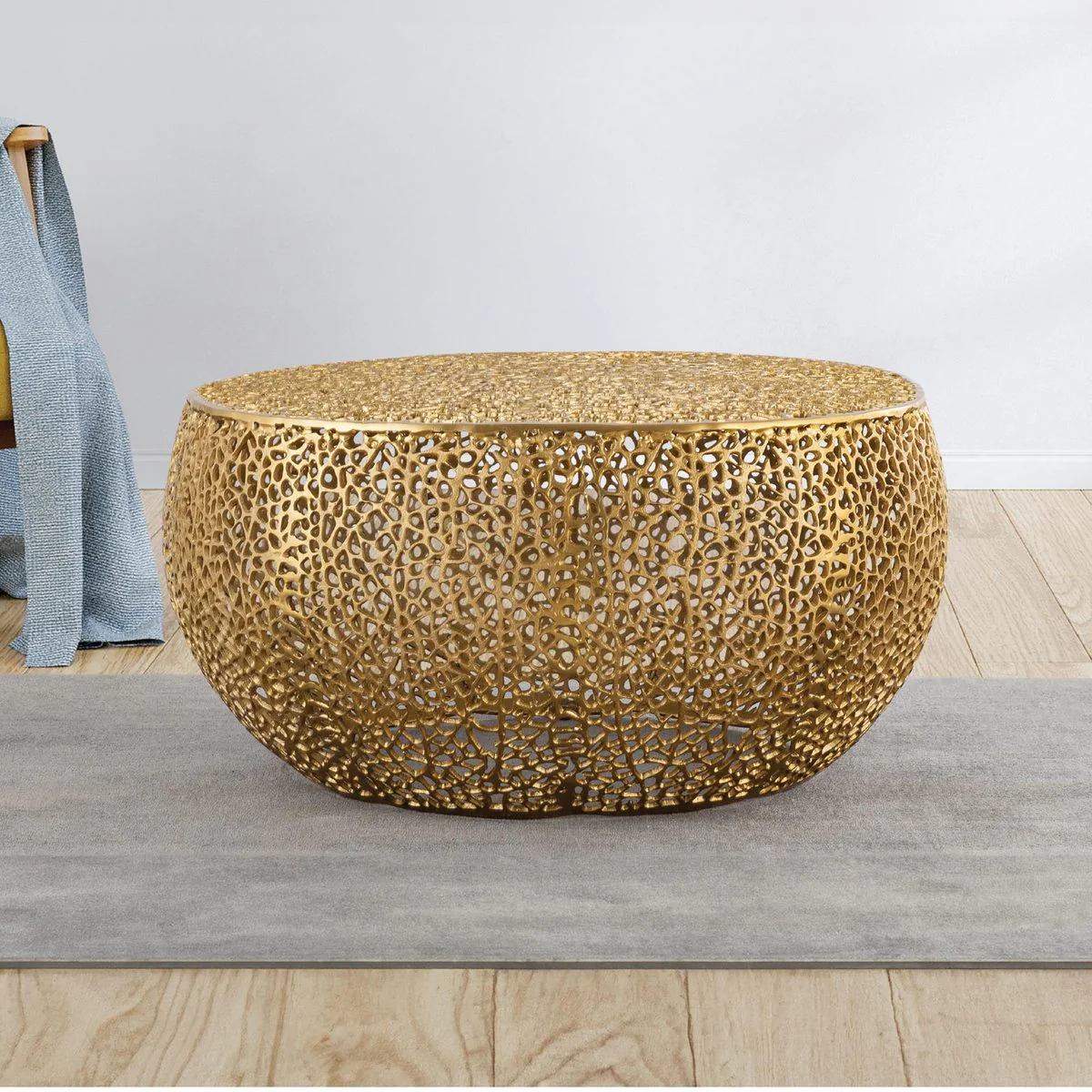 T3502-32-25 Round Coffee Table Gold