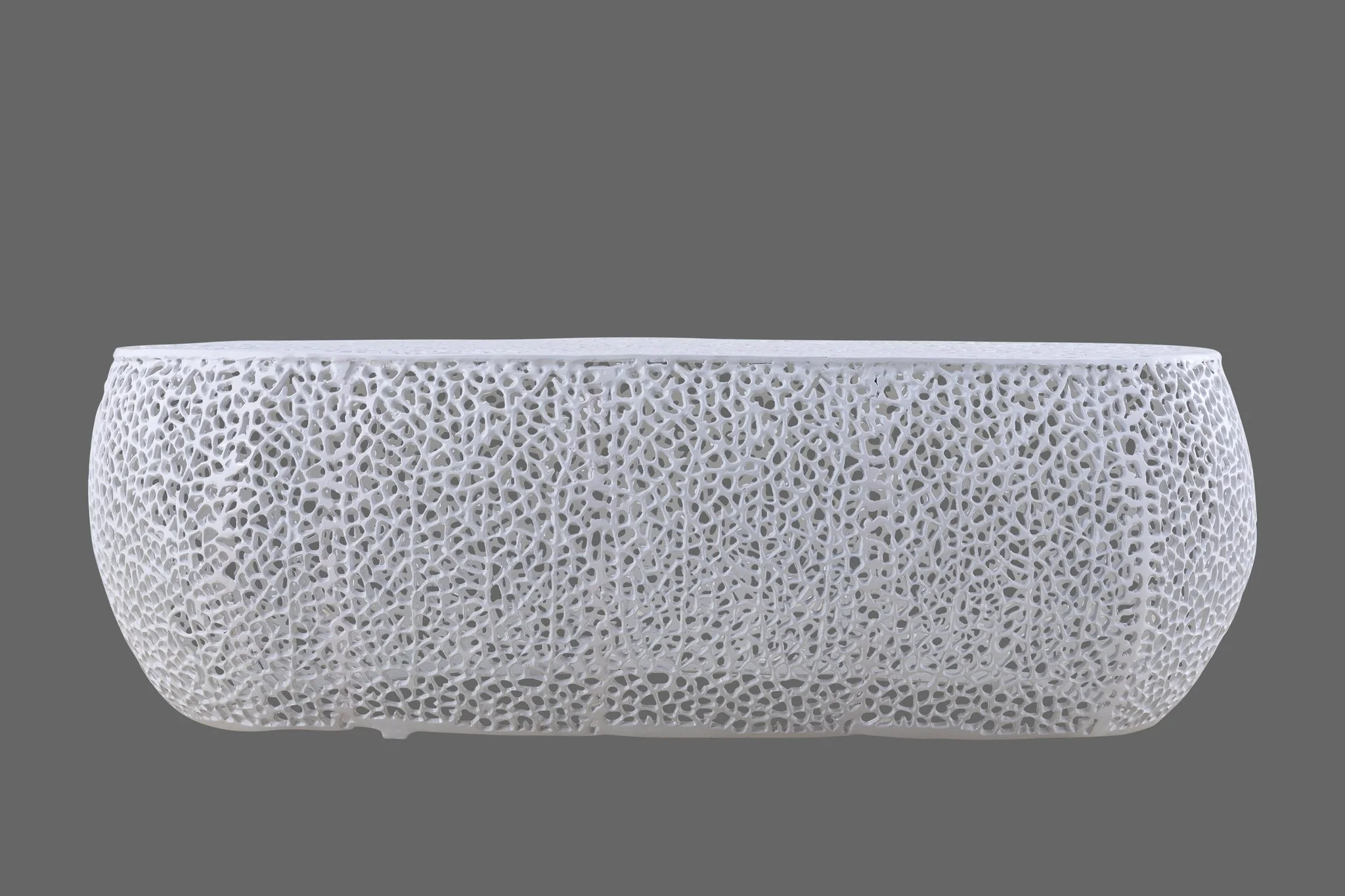 T3601-50 Oval Coffee Table White - Image 3