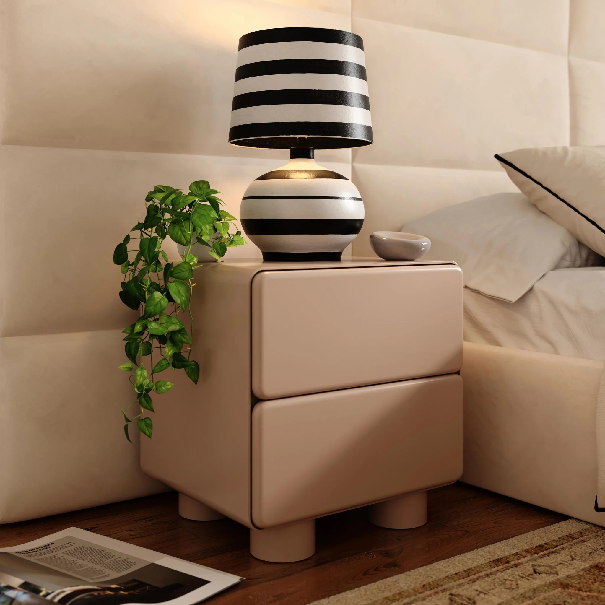 Tammy Taupe Nightstand - Image 2