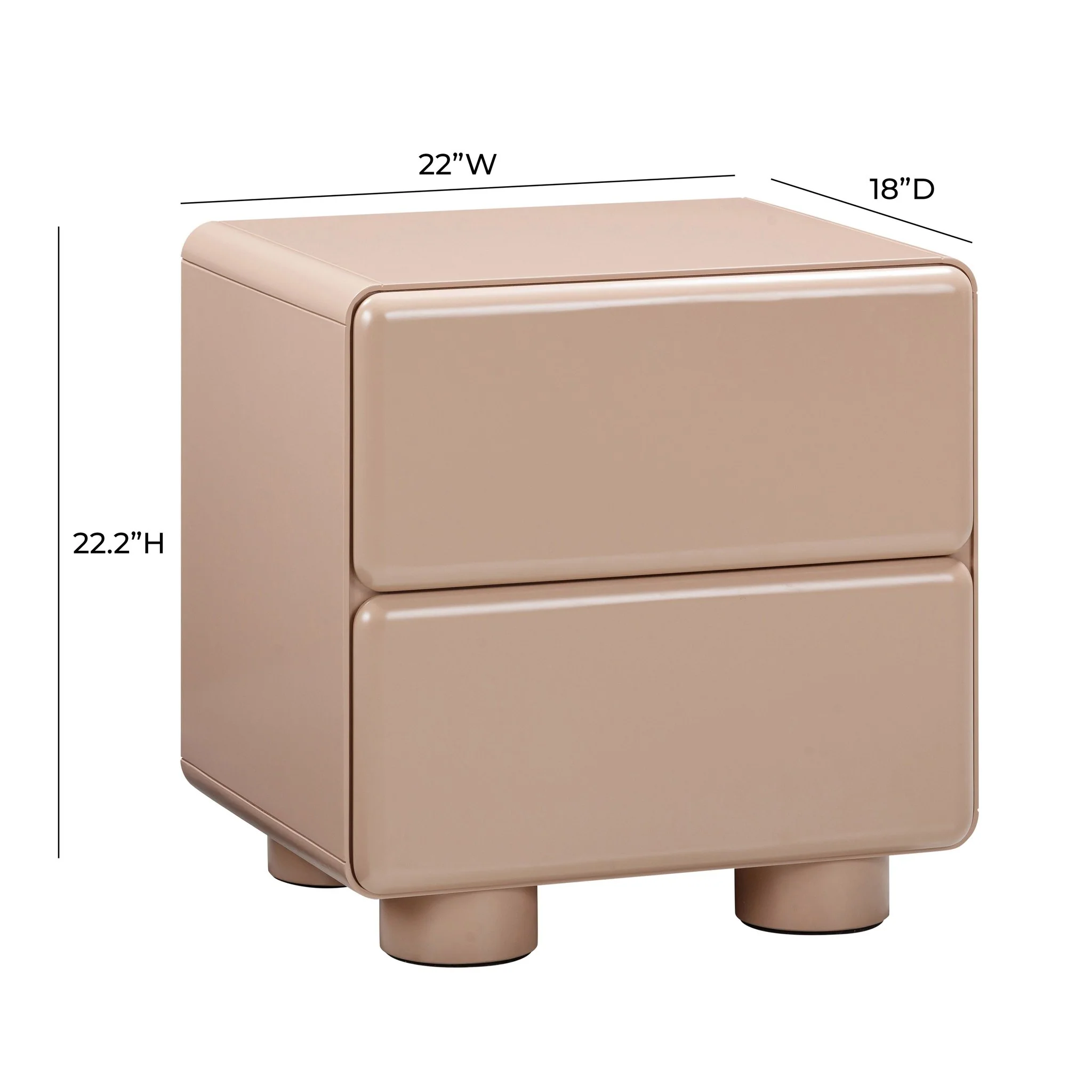 Tammy Taupe Nightstand - Image 7