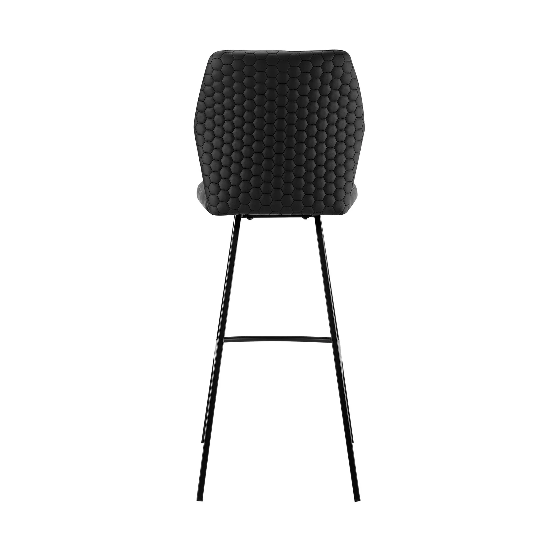 Tandy Black Faux Leather and Black Metal 30" Bar Stool - Image 5