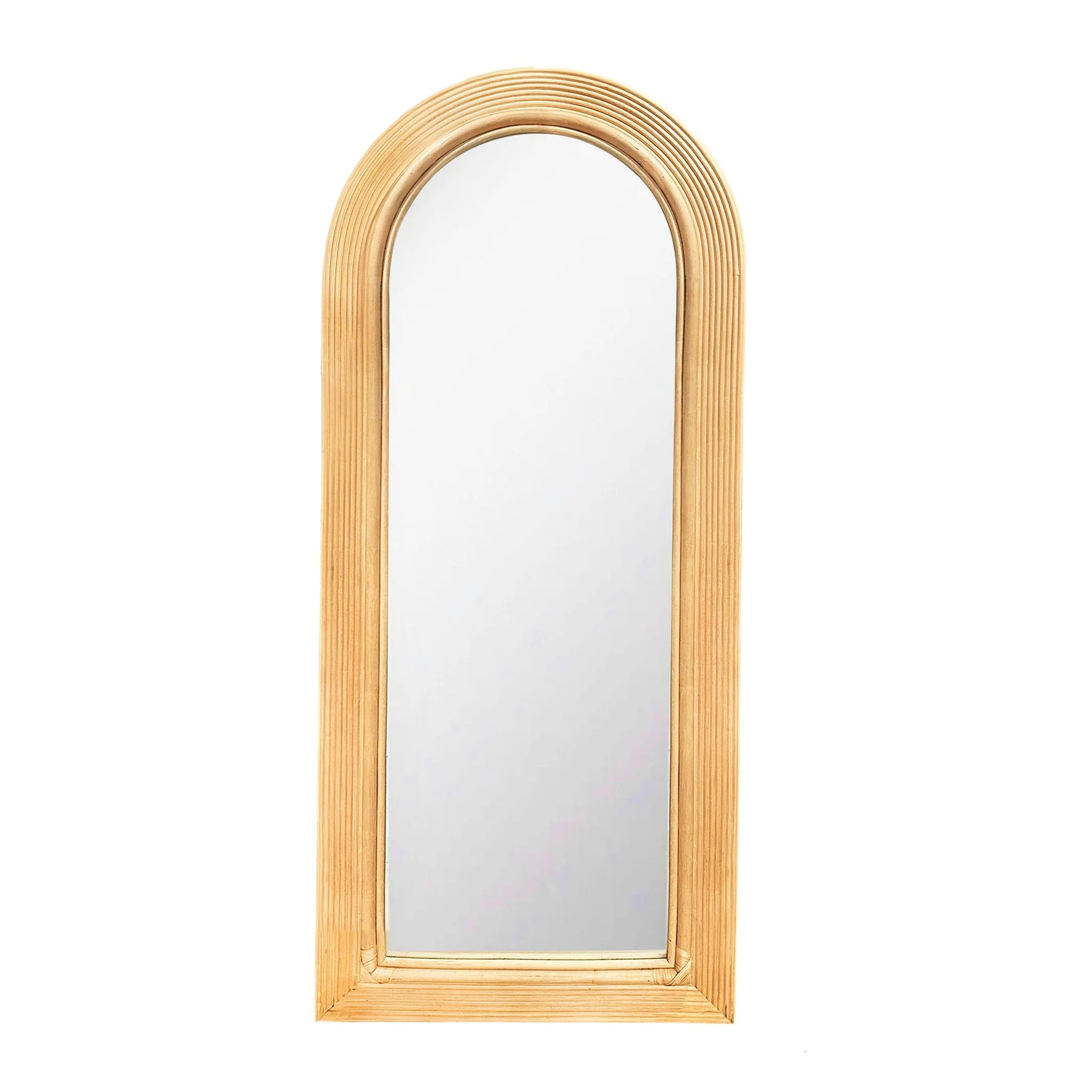 Tanya Natural Rattan 70 inch Floor Mirror