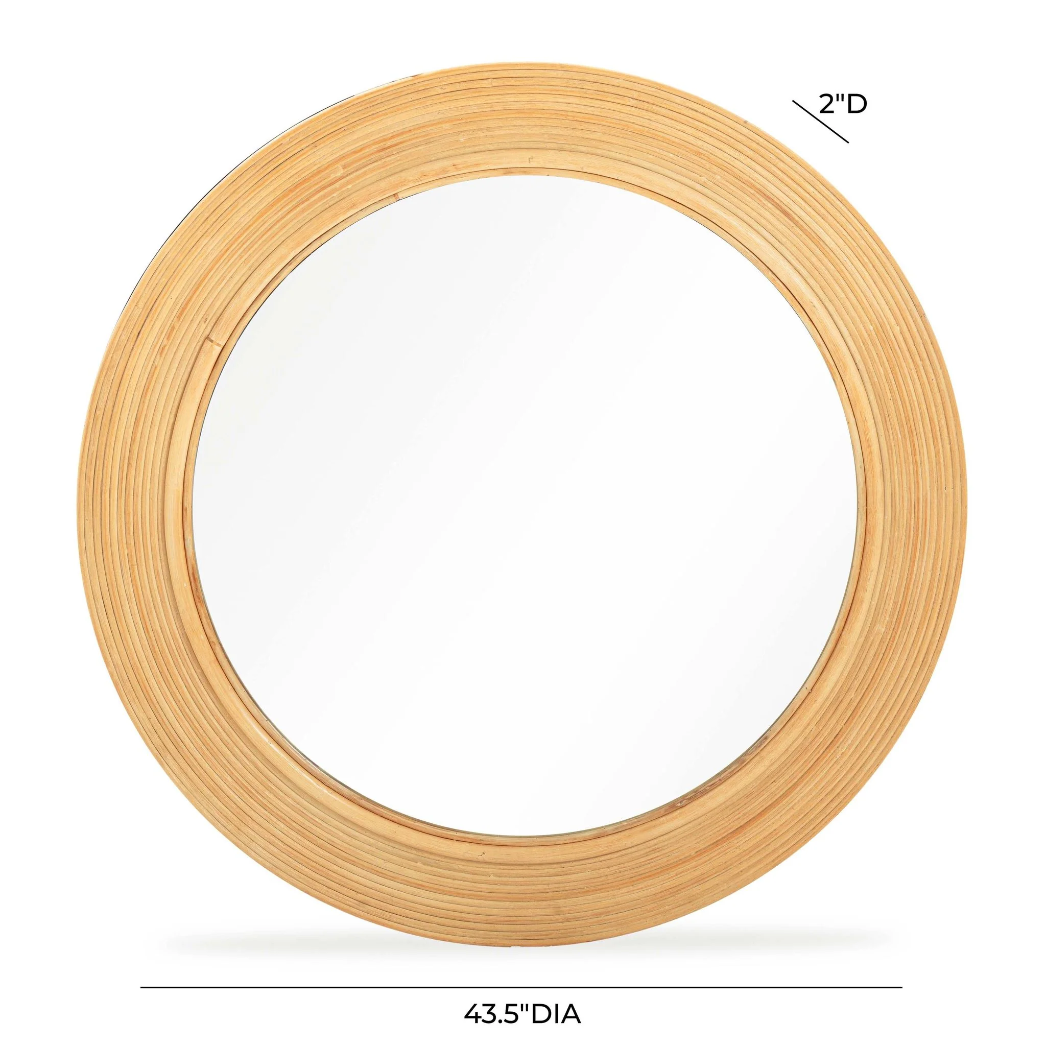Tanya Natural Rattan Round Wall Mirror - Image 5