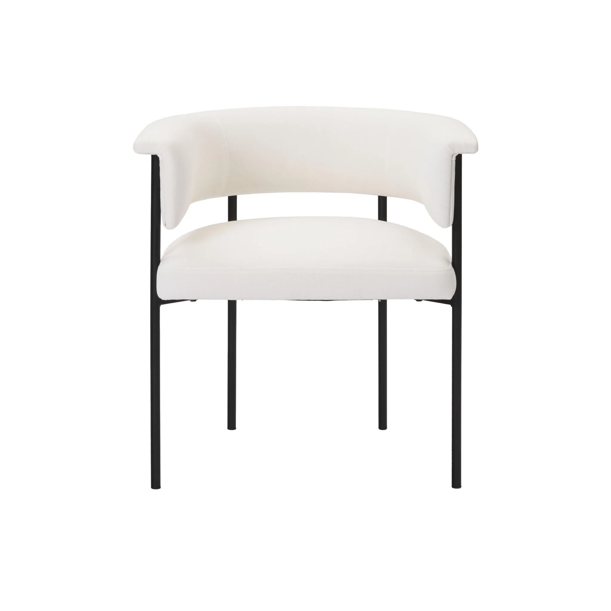 Taylor Cream Performance Linen Dining Chair - Image 3