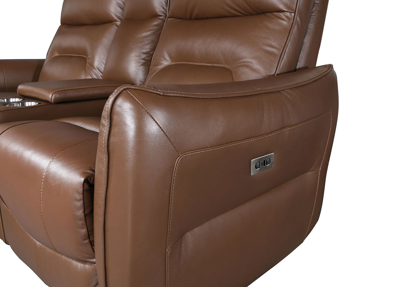 Terentius Power Recliner, Brown - Image 2