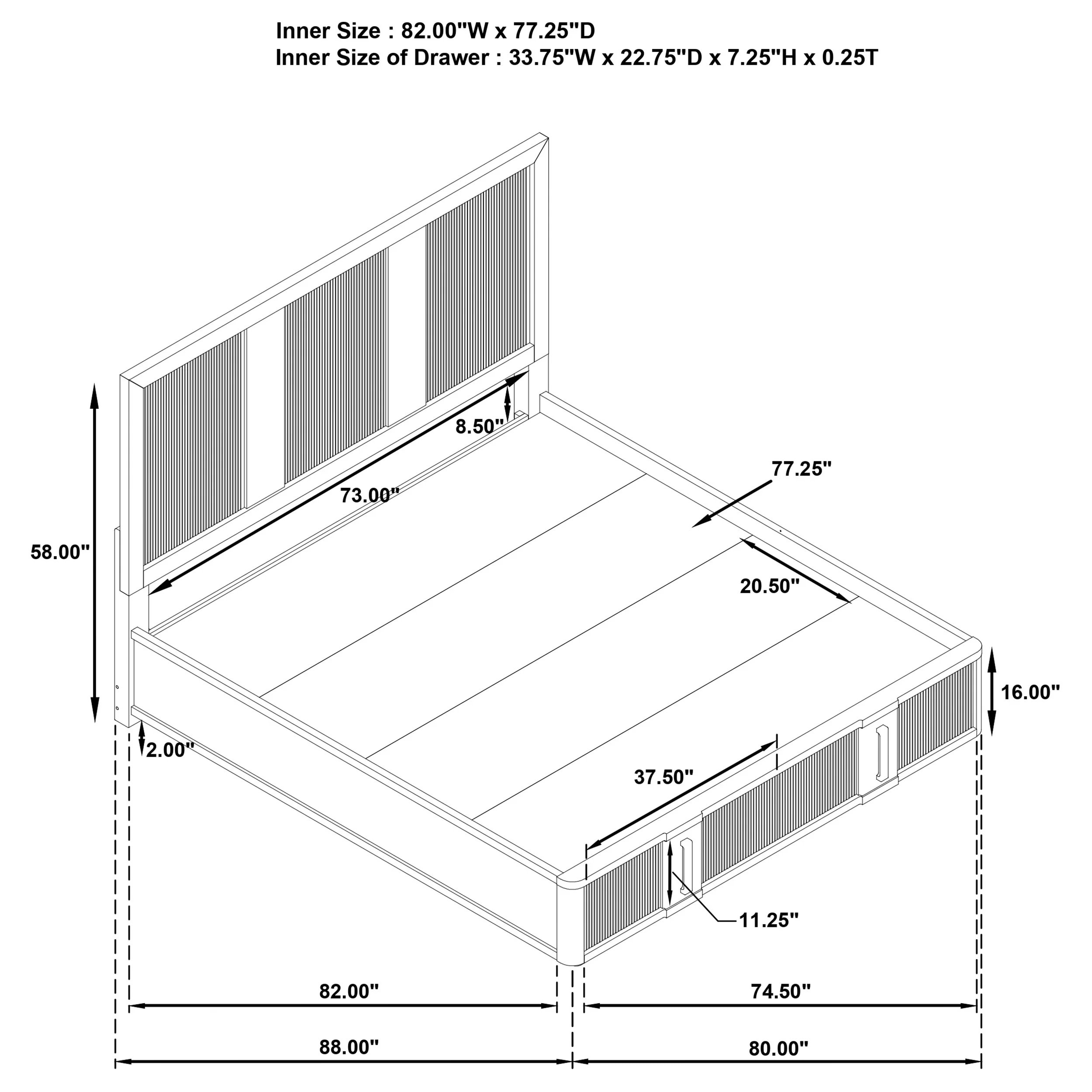 Terrace Panel Platform Storage Bed - Image 16