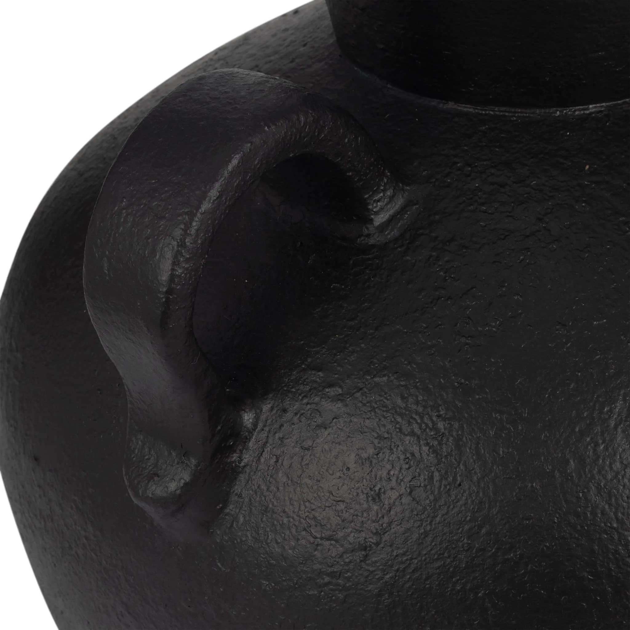 Terracotta, 16" Organic Jug With 2 Handles, Black - Image 5