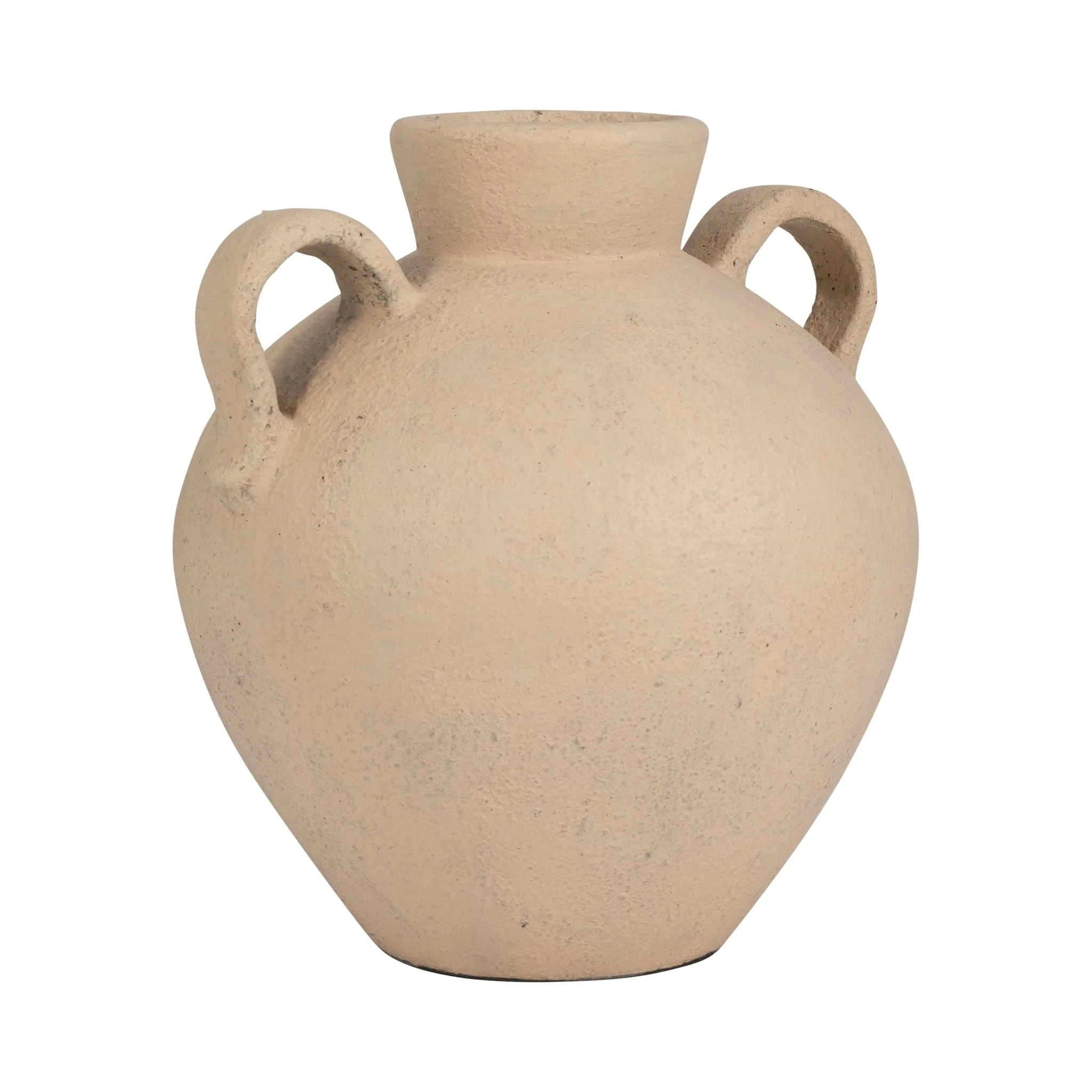 Terracotta, 17" Organic Jug With 2 Handles, Ivory - Image 3