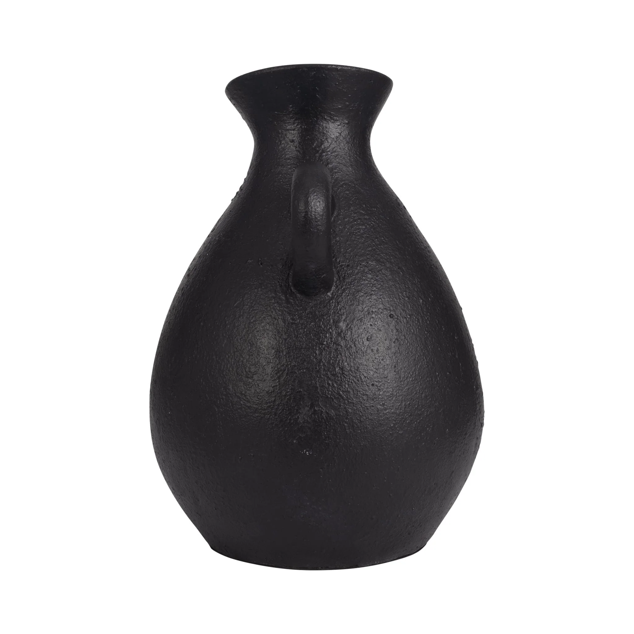 Terracotta, 19" Organic Jug With Handle, Black - Image 4