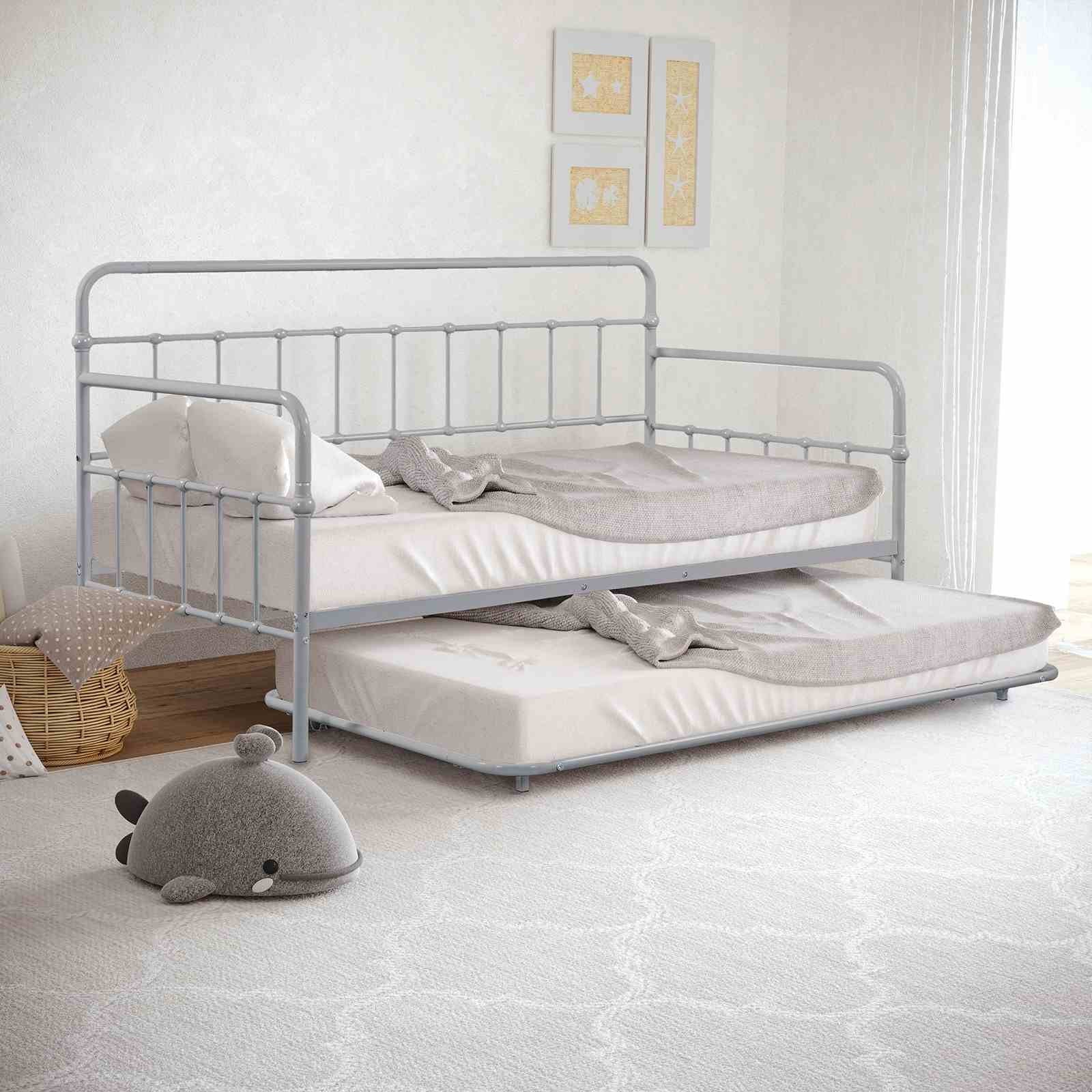 Thera Daybed w/ Trundle, Silver