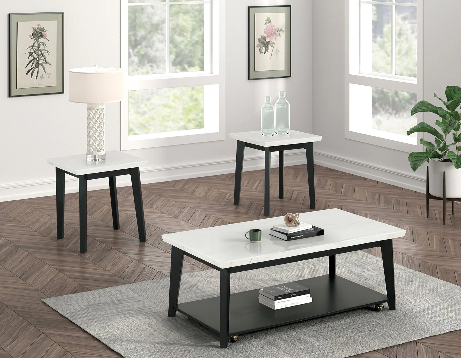 Thisted Square Marble End Table