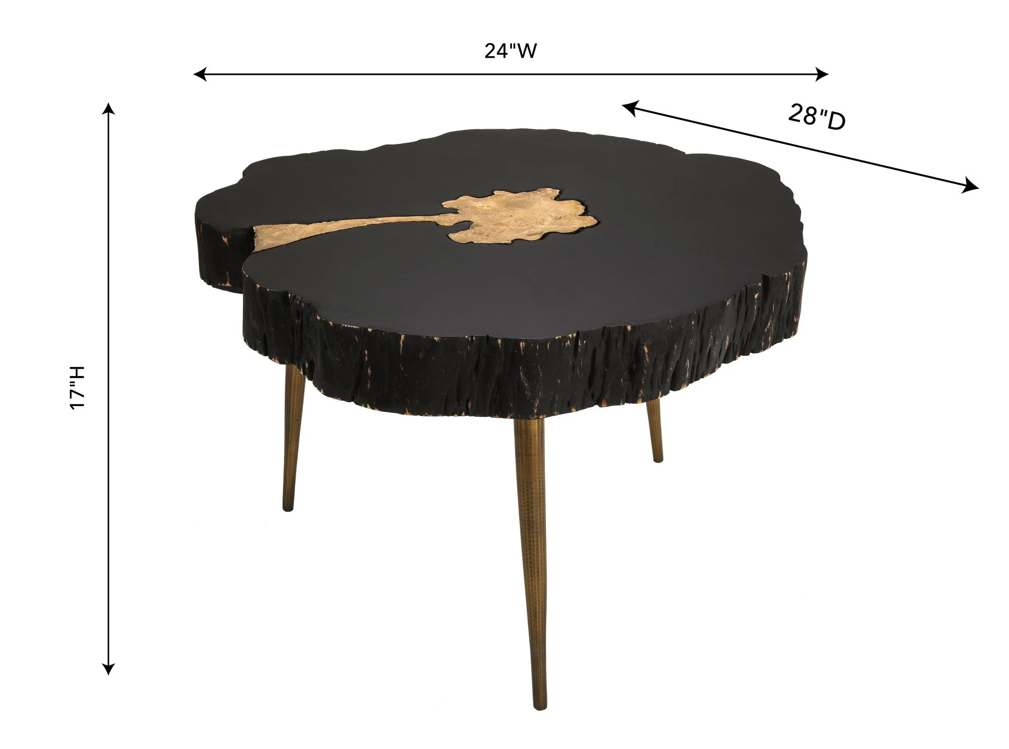 Timber Black and Brass Coffee Table - Image 5