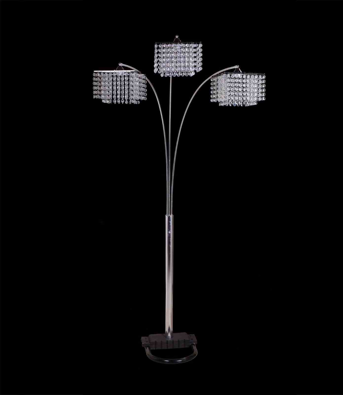 Tina Arch Lamp, Hanging Crystal
