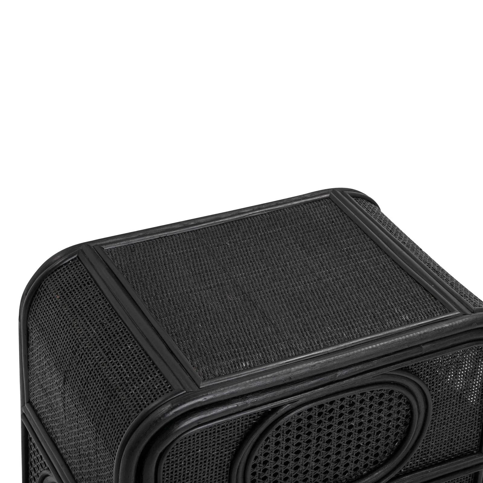 Tina Black Rattan Nightstand - Image 6