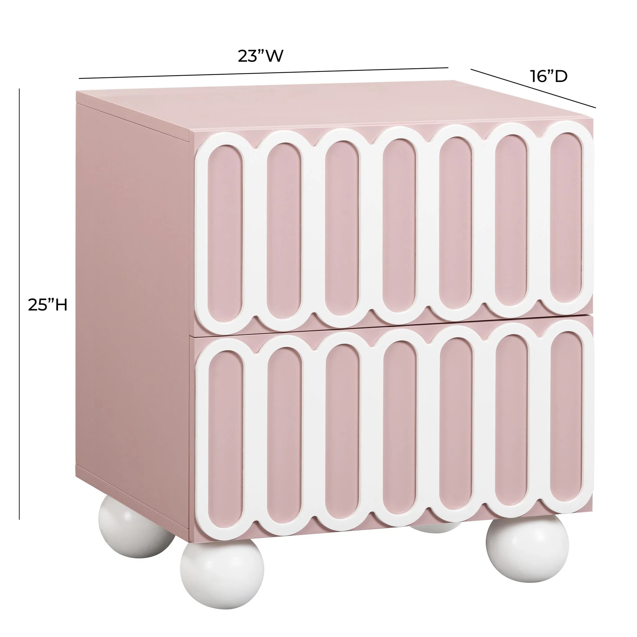 Tori Motif Mauve Nightstand - Image 8