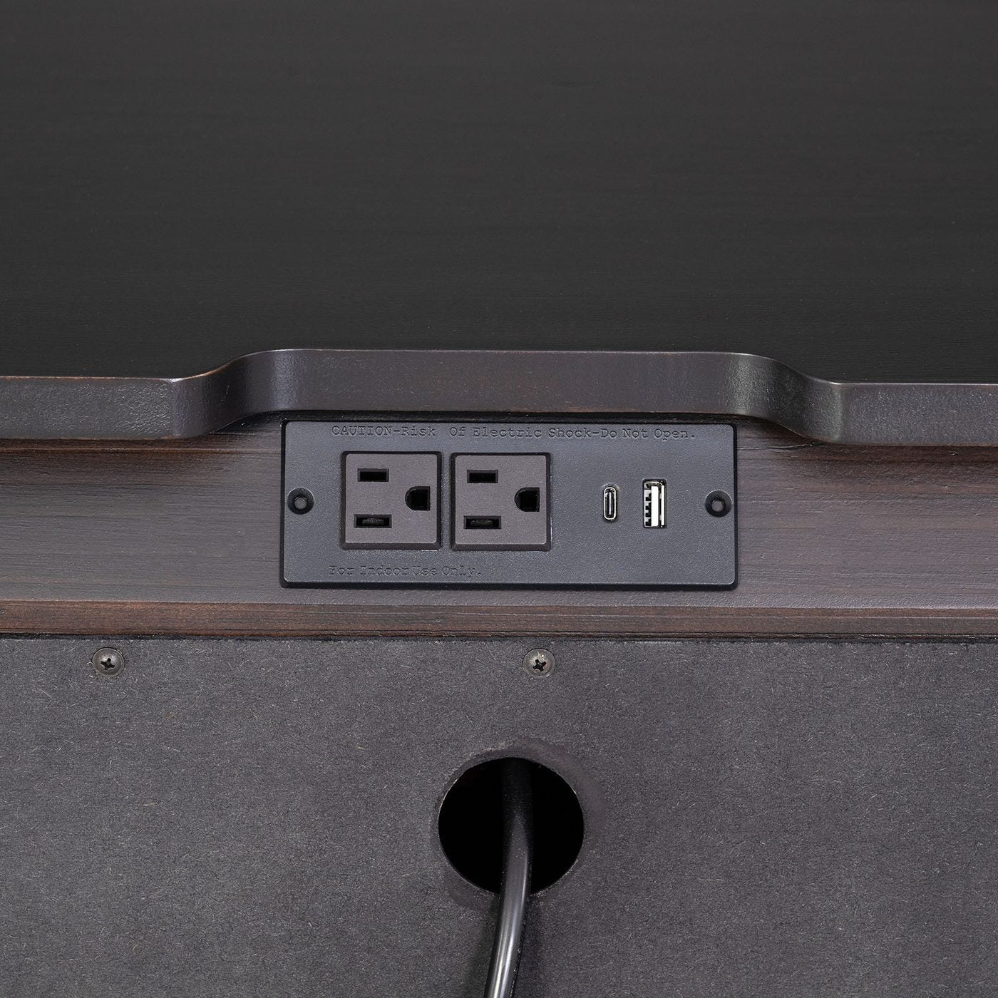Torrance Nightstand w/ USB, Black - Image 2