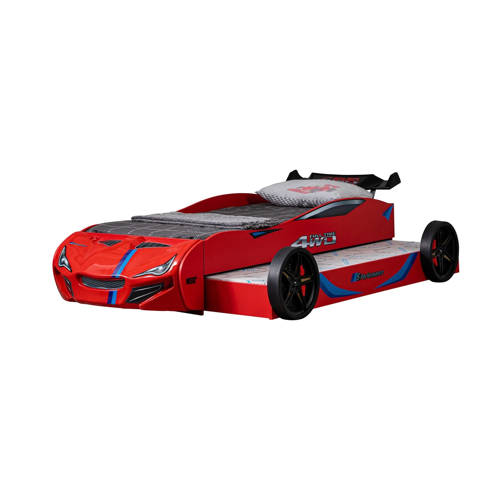 Tracklite Car Bed w/ Trundle, Red - Image 5