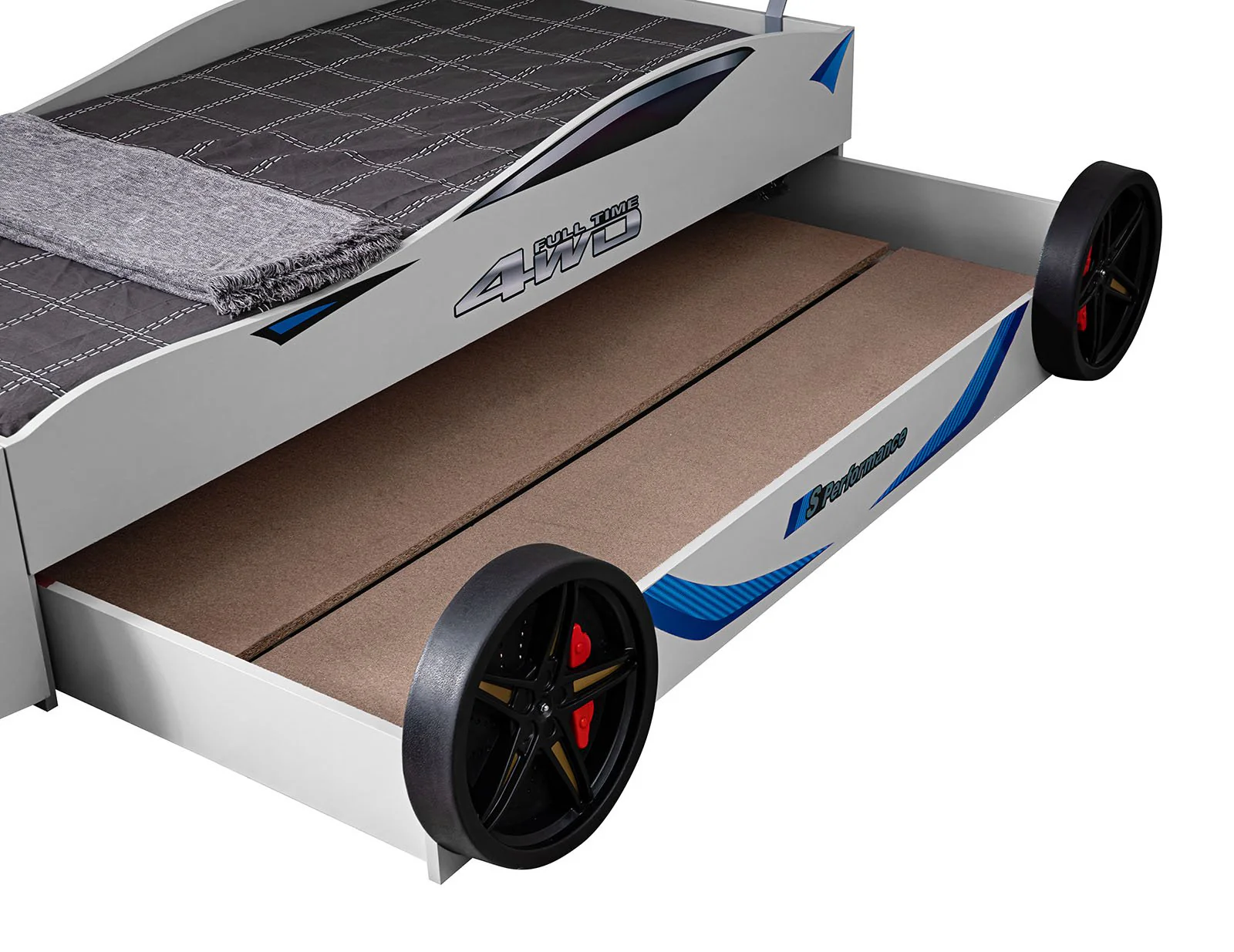 Tracklite Car Bed w/ Trundle, White - Image 8