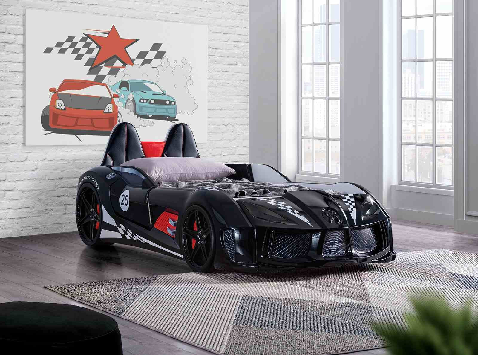 Trackster Twin Car Bed, Black