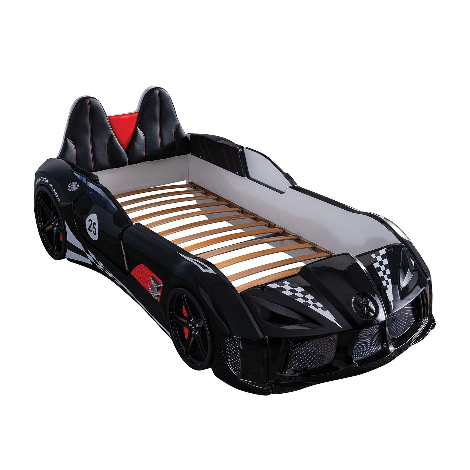 Trackster Twin Car Bed, Black - Image 6