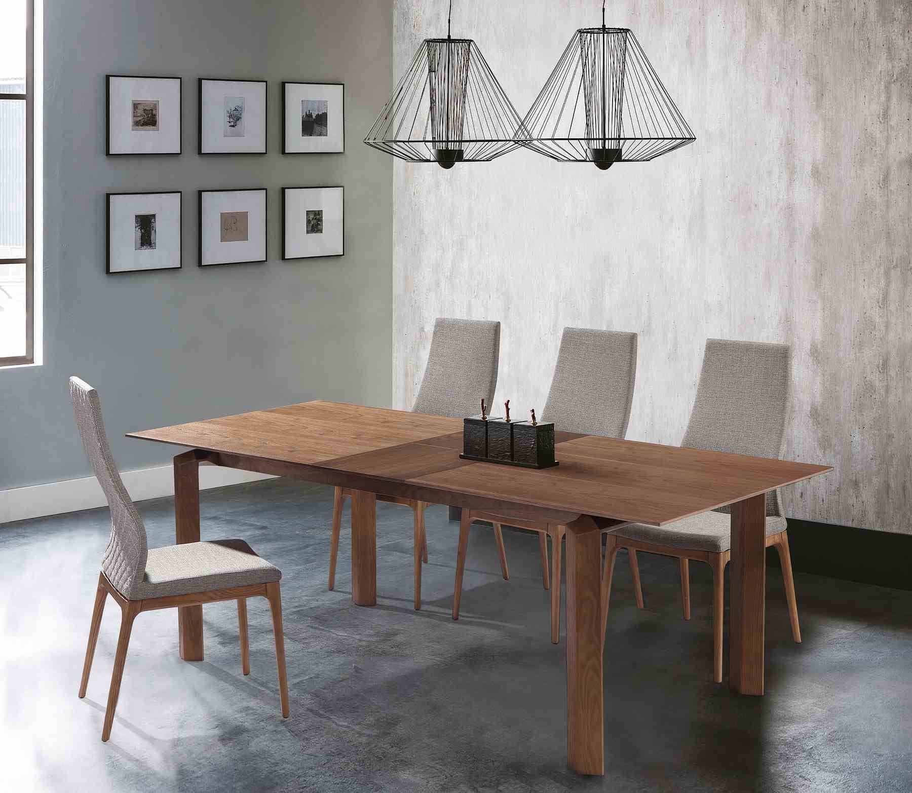 Treviso Parker Mid-Century Walnut Wood 5 Piece Dining Set - Image 8