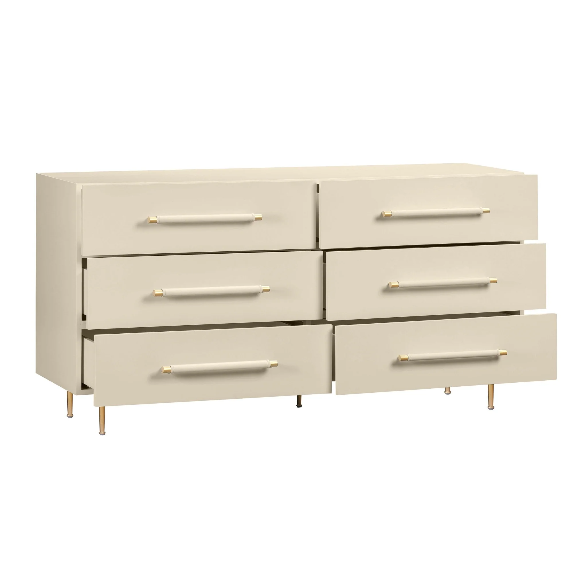 Trident Taupe 6 Drawer Dresser - Image 4